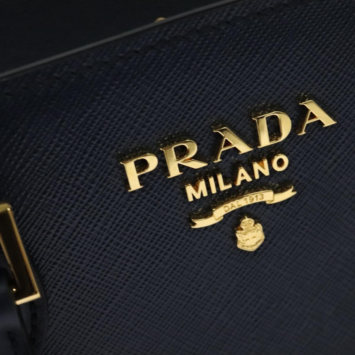 Prada Saffiano Navy Leather Handbag (Pre-Owned) Size ONE SIZE - 14 Thumbnail
