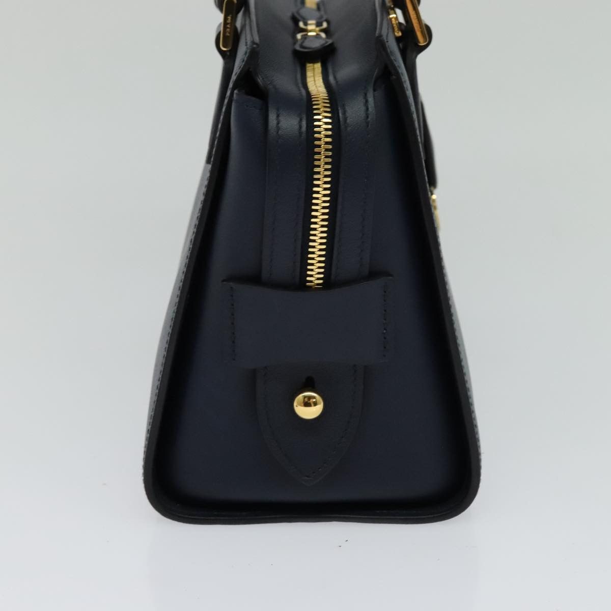 Prada Saffiano Navy Leather Handbag (Pre-Owned) Size ONE SIZE - 4 Thumbnail