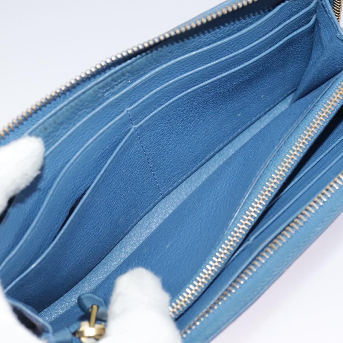 Prada Saffiano Blue Leather Wallet (Pre-Owned) Size ONE SIZE - 19 Thumbnail