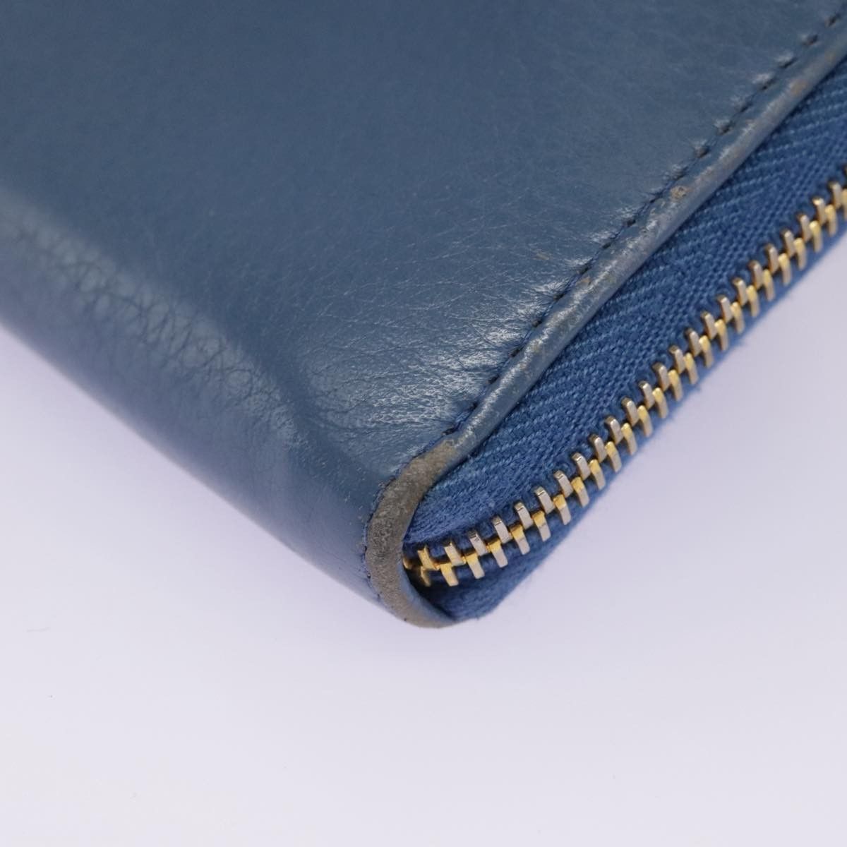 Prada Saffiano Blue Leather Wallet (Pre-Owned) Size ONE SIZE - 7 Thumbnail