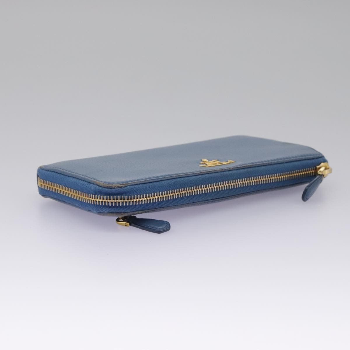 Prada Saffiano Blue Leather Wallet (Pre-Owned) Size ONE SIZE - 5 Thumbnail