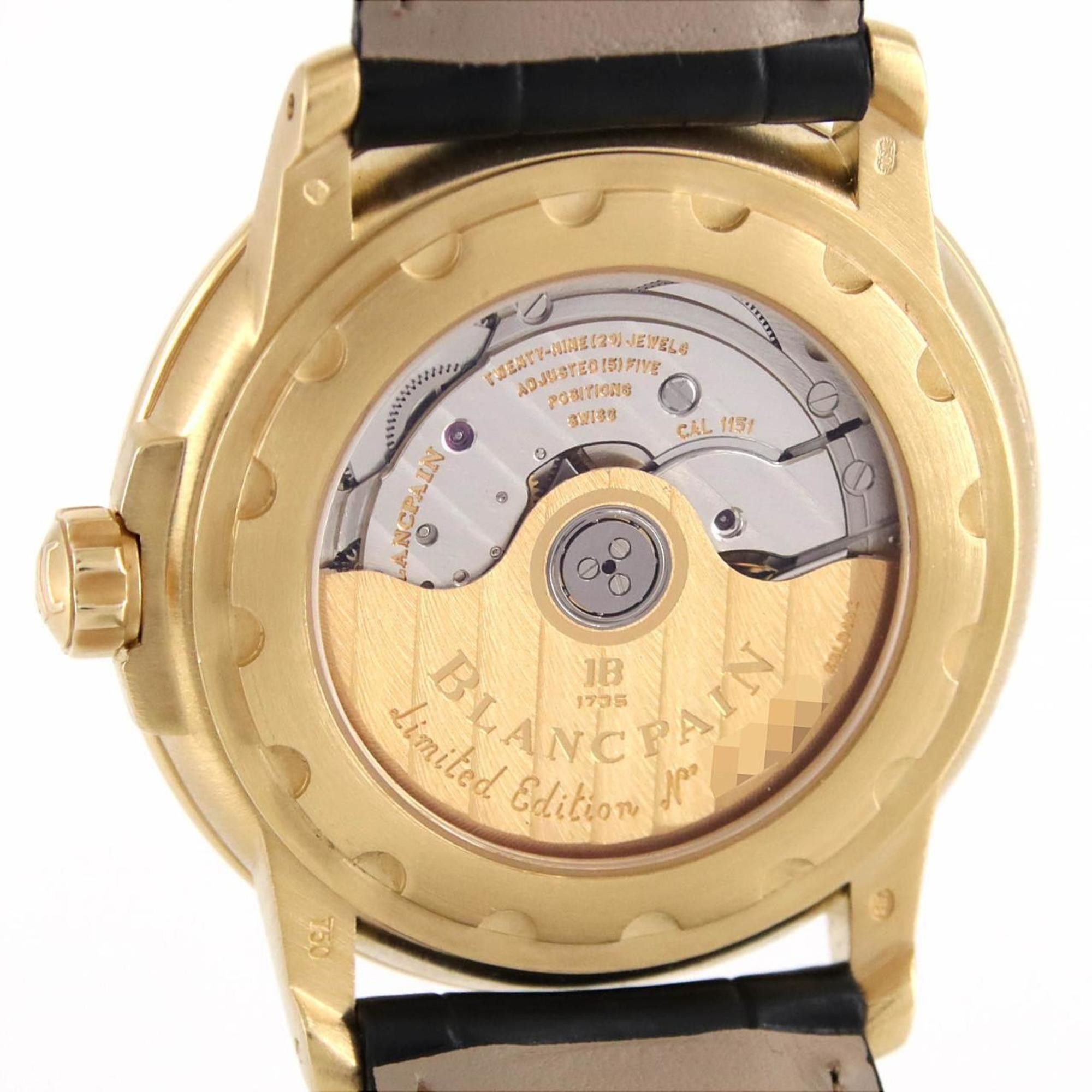 Other Blancpain Leman Aqua Lung YG LIMITED 2100-1430A-64B Wristwatch Automatic Size ONE SIZE - 6 Thumbnail