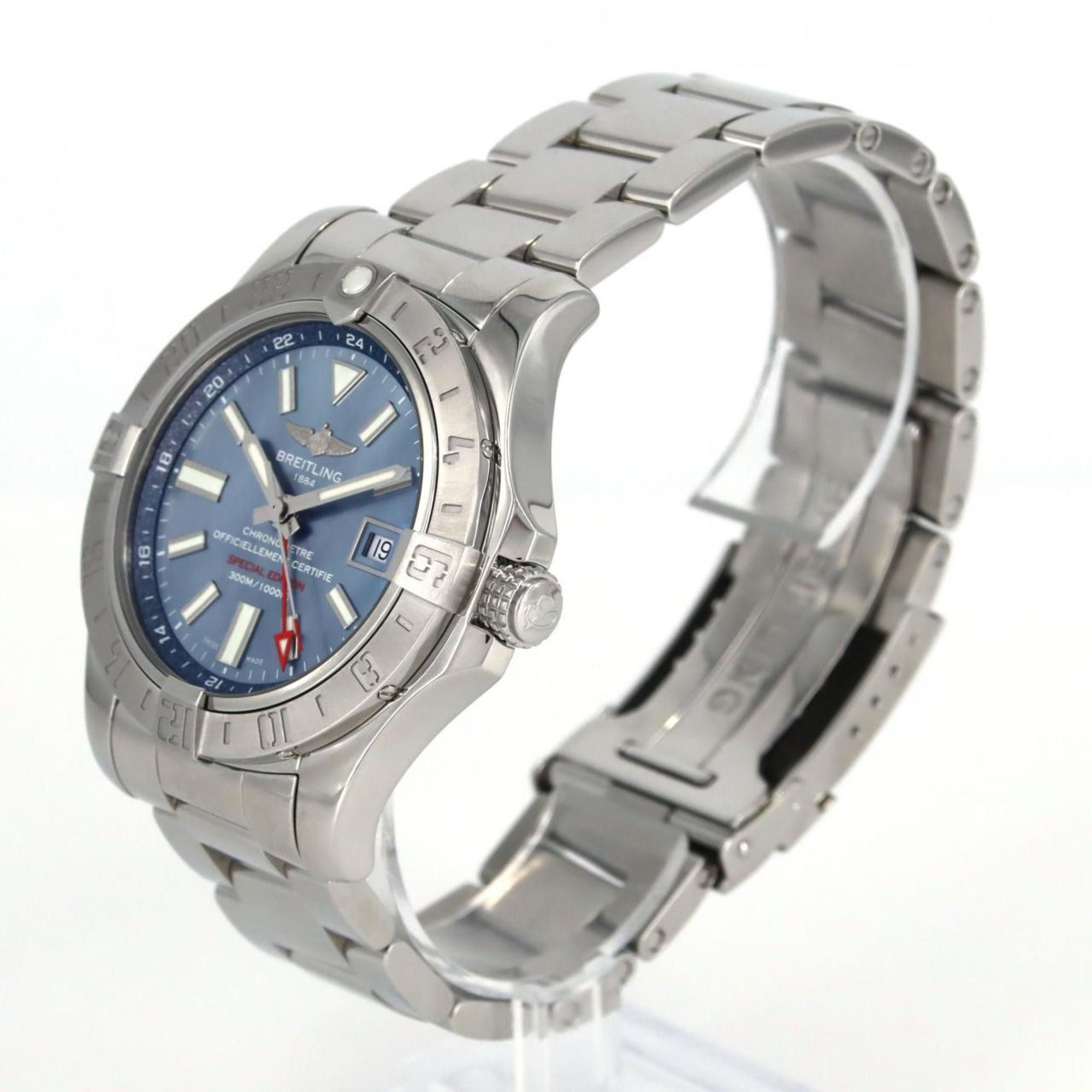 Breitling Breitling Avenger GMT Blue Mother of Pearl JAPAN LTD A32390 A329CMPPSS SS Wristwatch Automatic Size ONE SIZE - 2 Thumbnail