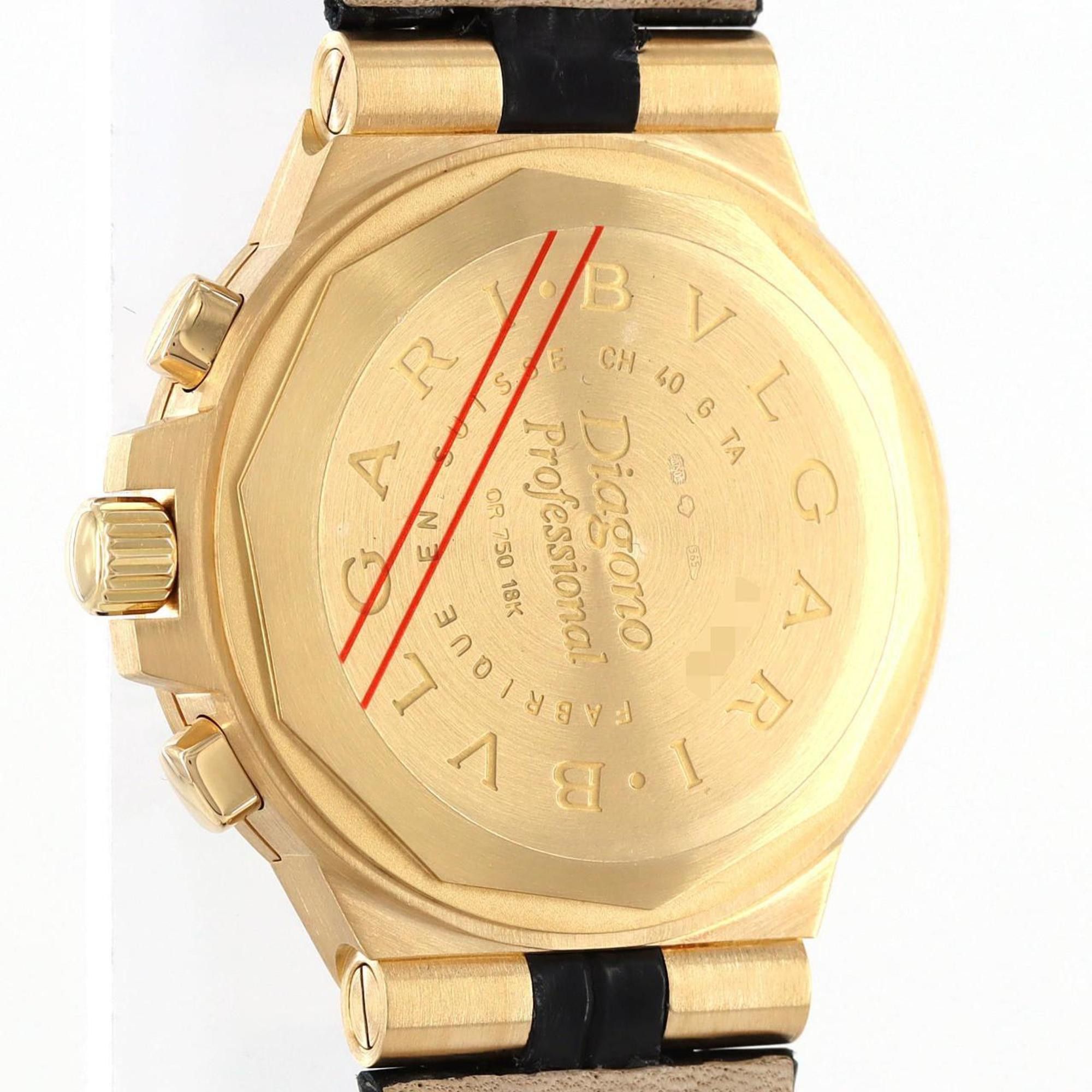 Bvlgari Bvlgari Diagono Professional Tachymetric Chronograph YG CH40GTA CH40GLDTA Watch Automatic Size ONE SIZE - 4 Thumbnail