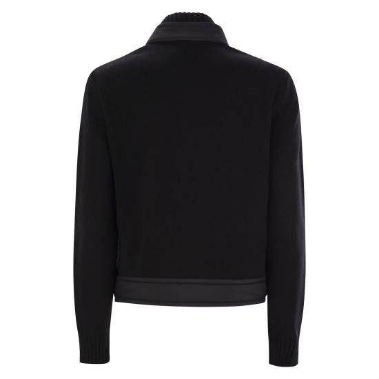 Moncler MONCLER Women Sweater J20989B00007 BLACK Size M / US 6-8 / IT 42-44 - 2 Thumbnail