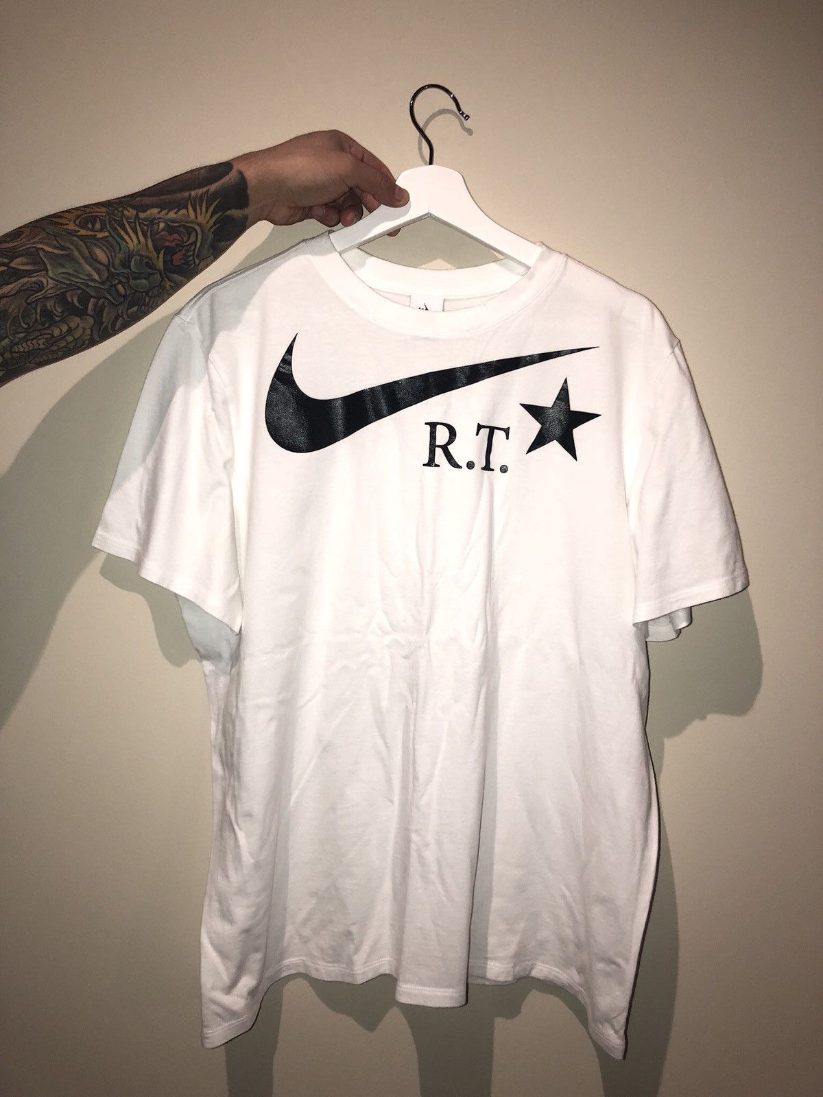 NIKELAB X RICCARDO TISCI☆RT GF X Tee Rare Nike RT Riccardo Tisci T Shirt Black with White Nike