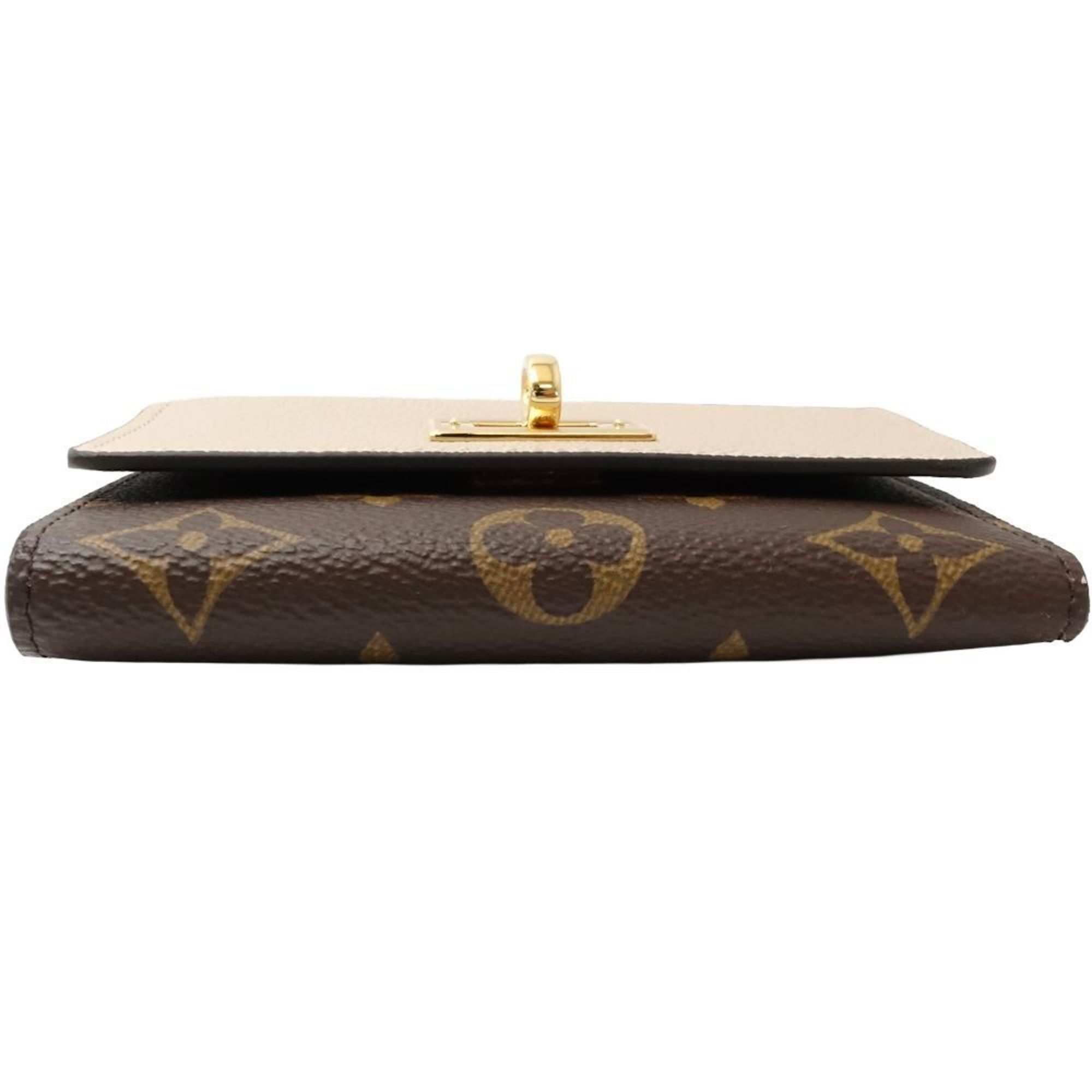 Louis Vuitton Louis Vuitton Monogram Tri-fold Wallet M82398 Portefeuille Victorine Brown Greige 181182 Size ONE SIZE - 4 Thumbnail