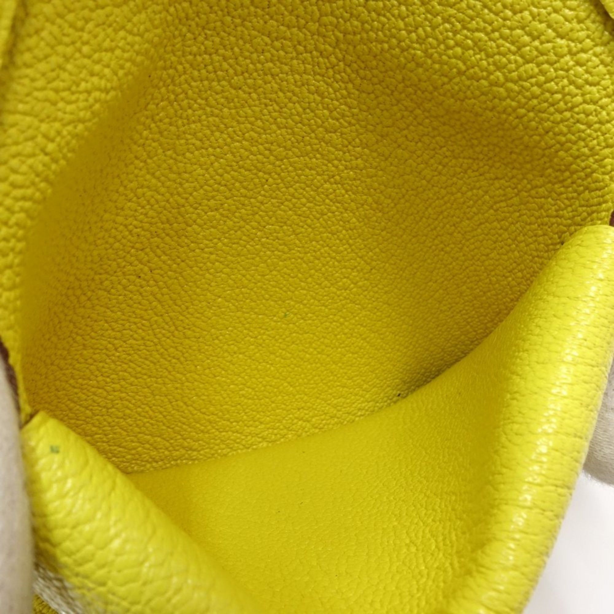 Hermes Hermes Wallet/Coin Case 082977CK Calvi Duo Z Stamp Leather Jaune Naples 181193 Size ONE SIZE - 7 Thumbnail