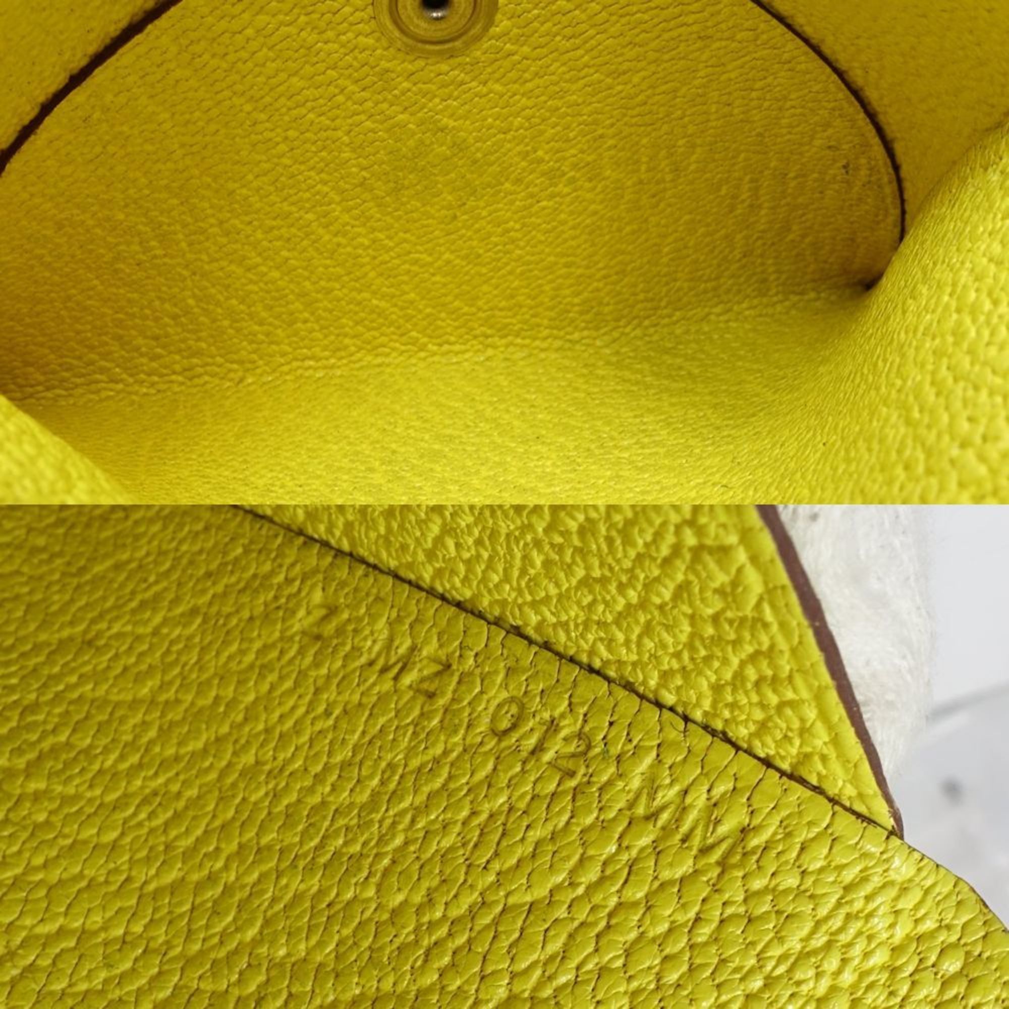 Hermes Hermes Wallet/Coin Case 082977CK Calvi Duo Z Stamp Leather Jaune Naples 181193 Size ONE SIZE - 9 Thumbnail