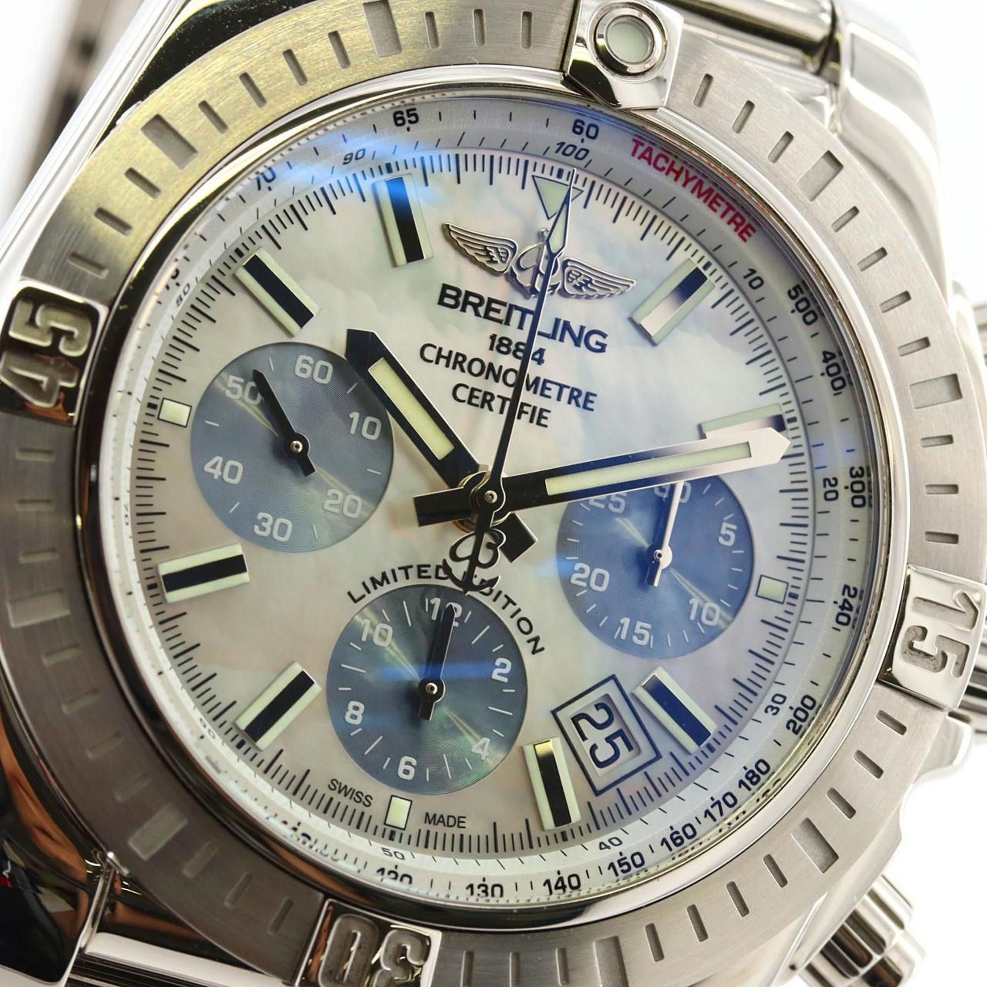Breitling Breitling Chronomat JSP Mother of Pearl LIMITED AB0115 S001W-PPA SS Automatic Watch Size ONE SIZE - 6 Thumbnail