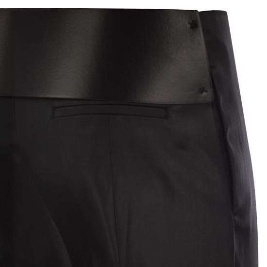 Sportmax SPORTMAX Women Straight Pants 2512131073600 BLACK Size 26" / US 2 / IT 38 - 4 Thumbnail