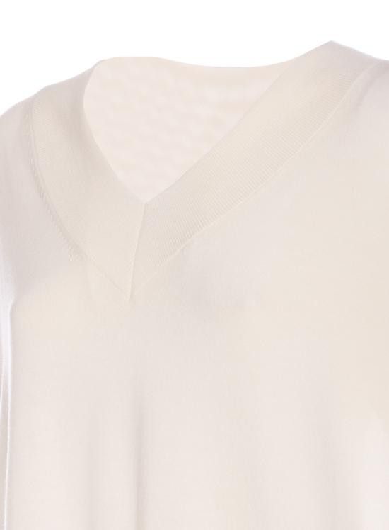 Allude ALLUDE Women Sweater 64016 440 White Size M / US 6-8 / IT 42-44 - 3 Thumbnail