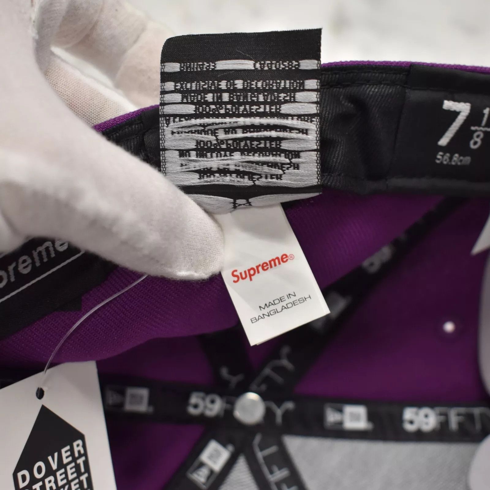 Supreme New Era Championship Box Logo Hat Purple 7 1/8