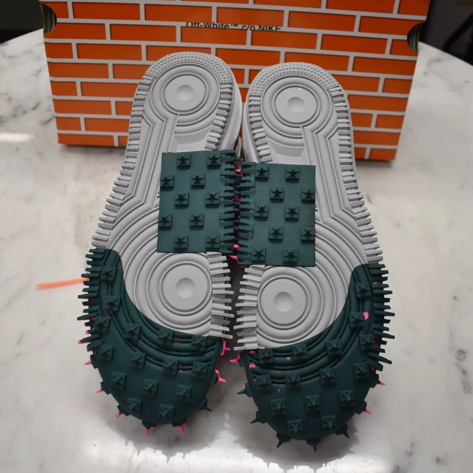 Nike × Off-White Nike Off White Virgil Abloh Air Force 1 Mid Sneakers White Clear Size US 10.5 / EU 43-44 - 7 Thumbnail