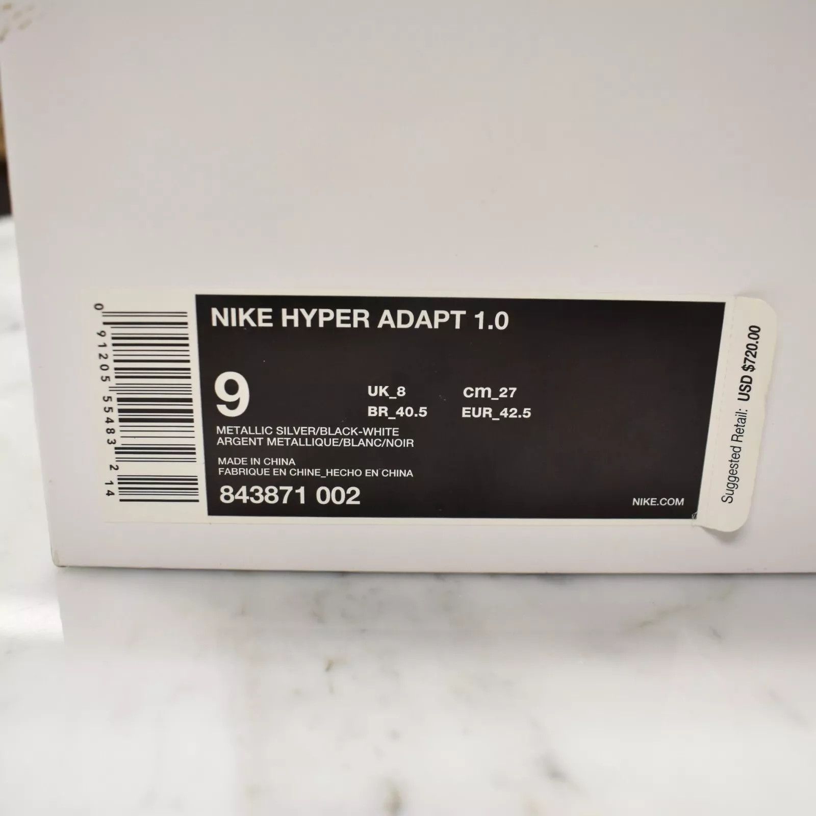 Nike Nike Hyper Adapt 1.0 Metallic Silver Self Lacing Air Mag Size US 9 / EU 42 - 16 Thumbnail