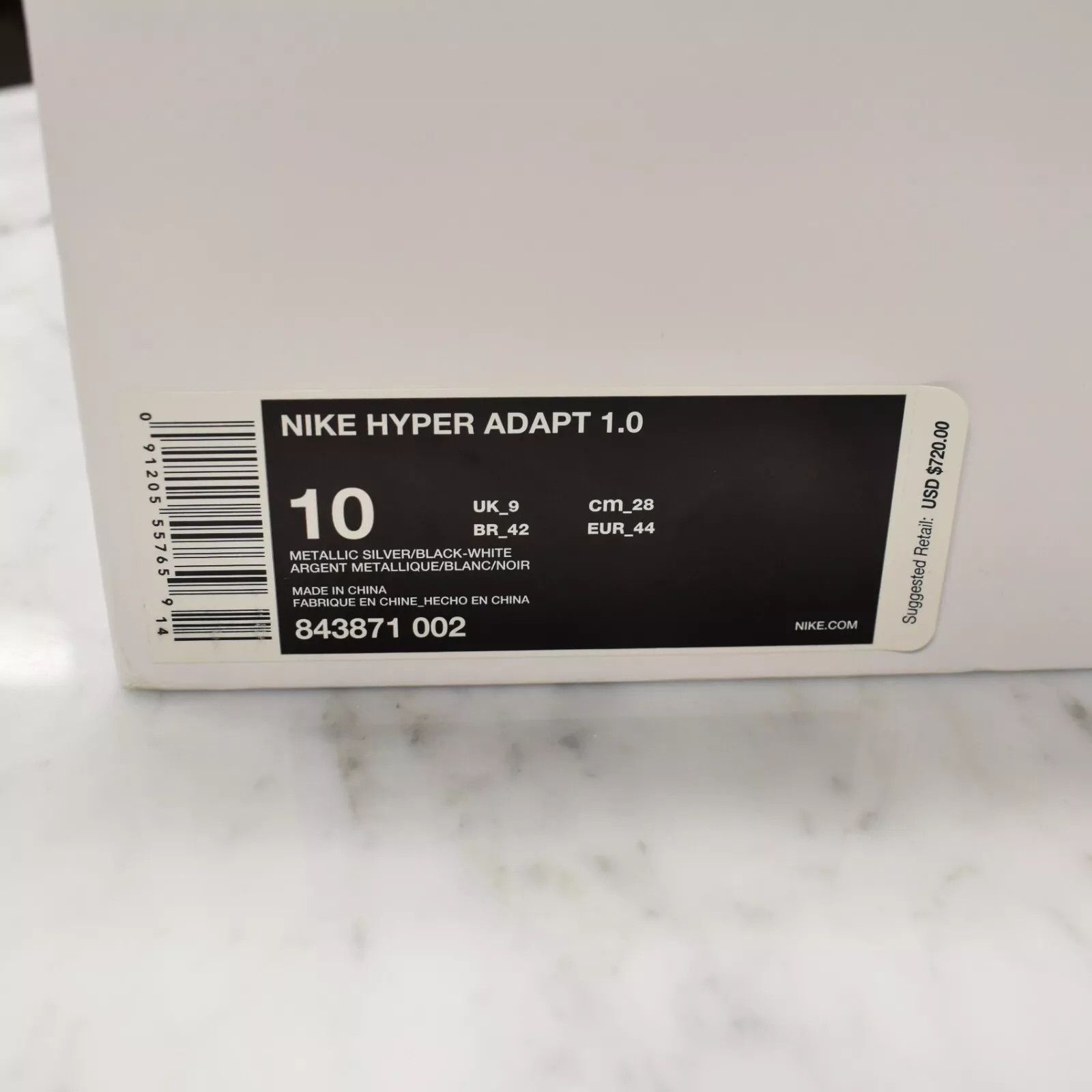 Nike Nike Hyper Adapt 1.0 Metallic Silver Self Lacing Air Mag Size US 10 / EU 43 - 16 Thumbnail