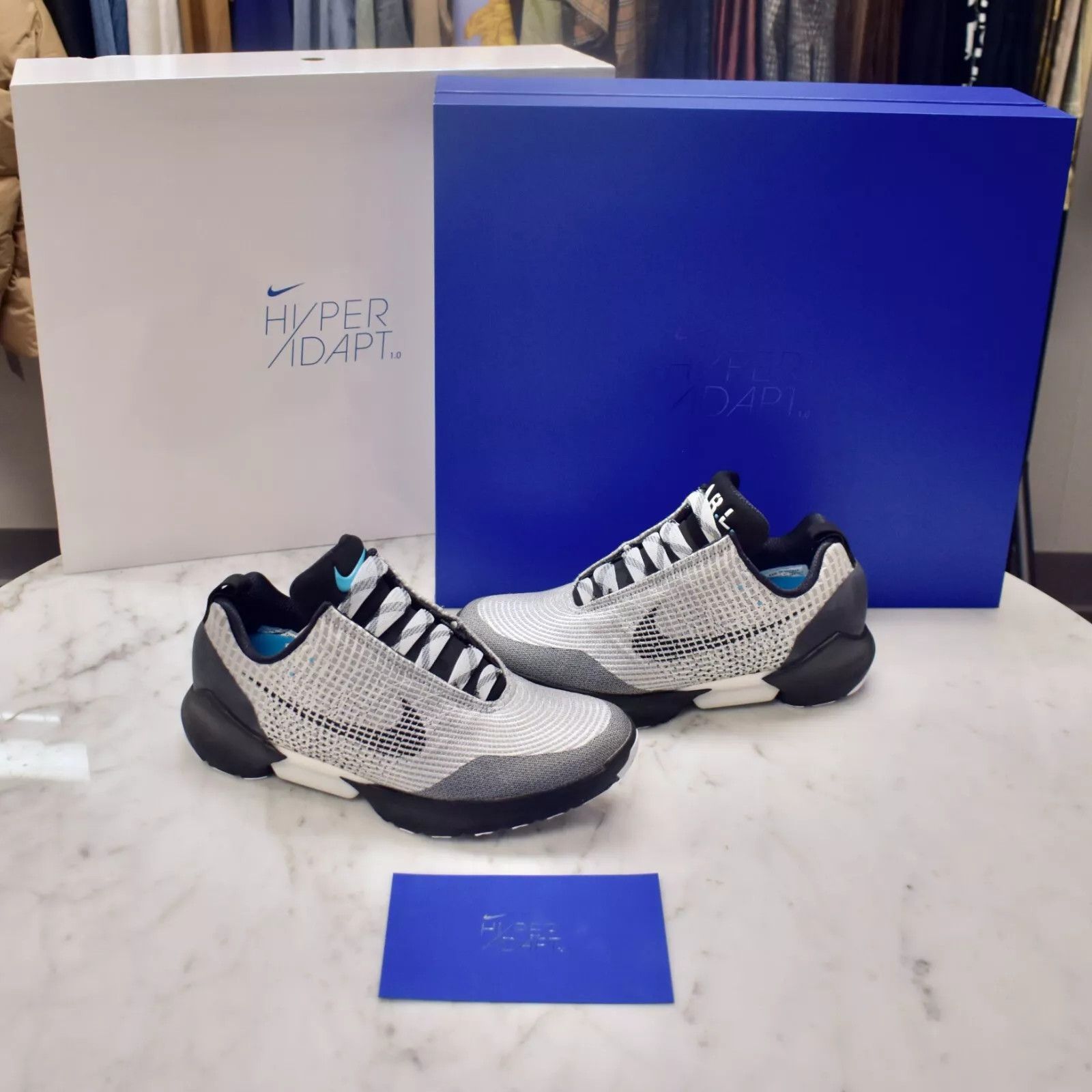 Nike Nike Hyper Adapt 1.0 Metallic Silver Self Lacing Air Mag Size US 10 / EU 43 - 2 Thumbnail
