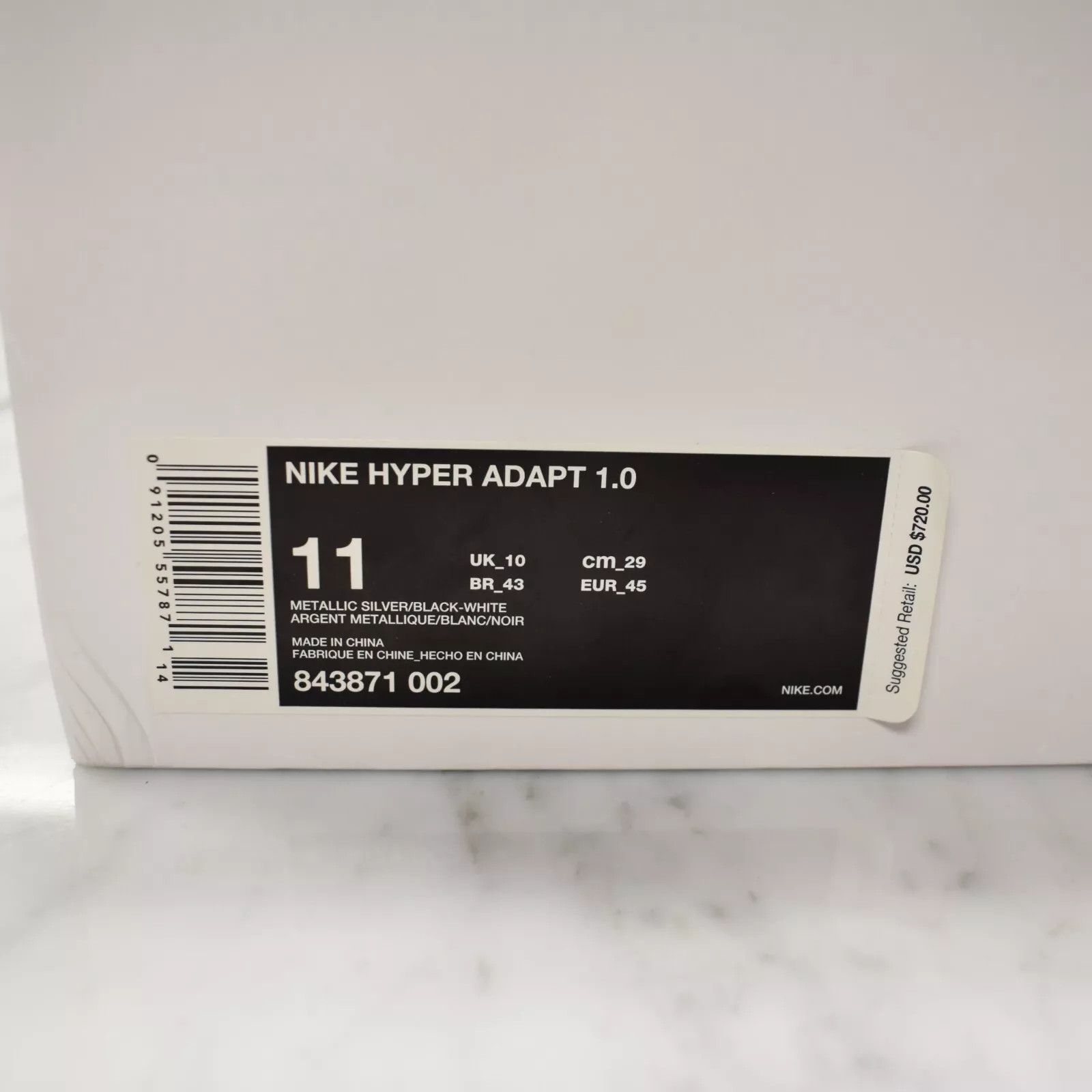 Nike Nike Hyper Adapt 1.0 Metallic Silver Self Lacing Air Mag Size US 11 / EU 44 - 16 Thumbnail