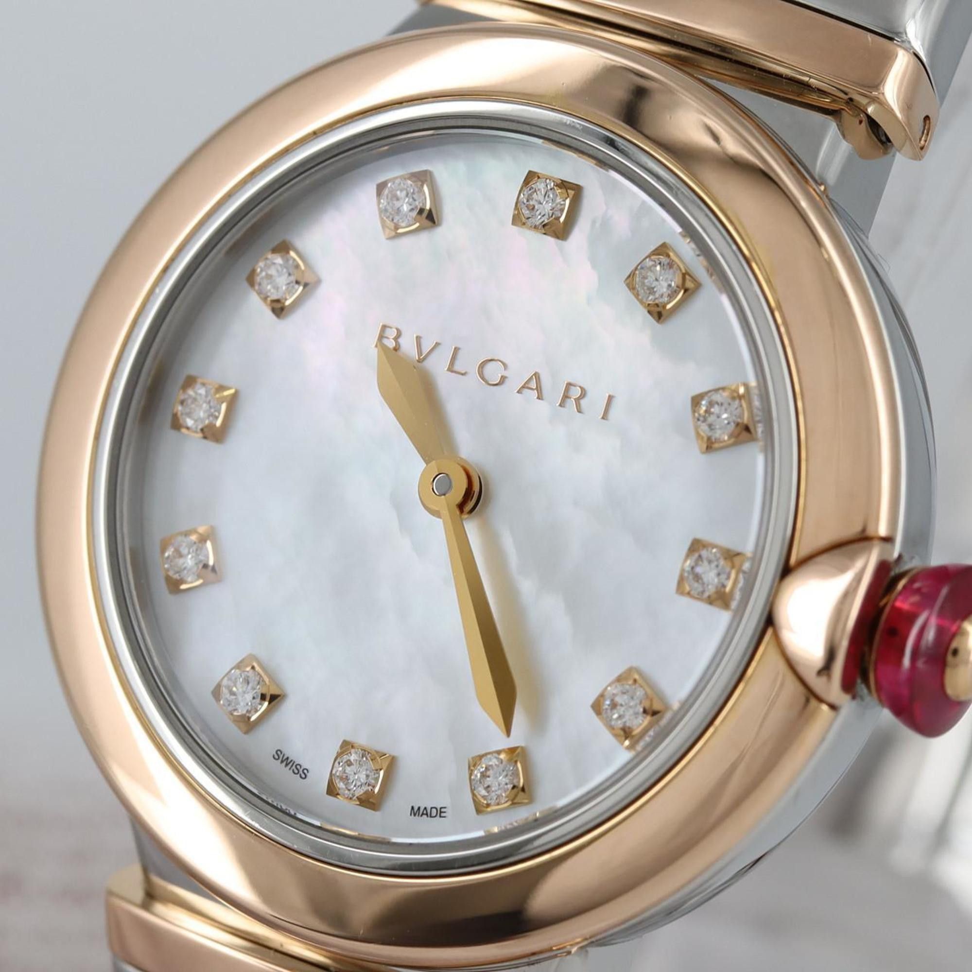 Bvlgari Bvlgari Lucea PG Combi 12P LUP28SG LU28WSPGSPG 12 SSxPG Wristwatch Quartz Size ONE SIZE - 7 Thumbnail