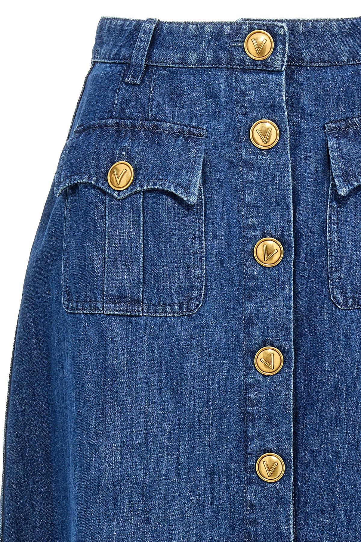 Valentino Valentino Garavani denim skirt Size 26" / US 2 / IT 38 - 3 Thumbnail