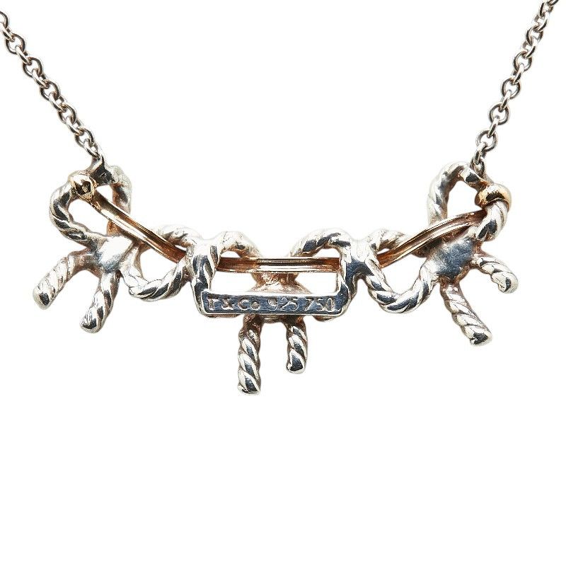 Tiffany & Co. Tiffany & Co. Tiffany & Co. Triple Ribbon SV925 Au750 Necklace Metal Necklace DUTY FREE for USA Size ONE SIZE - 3 Thumbnail
