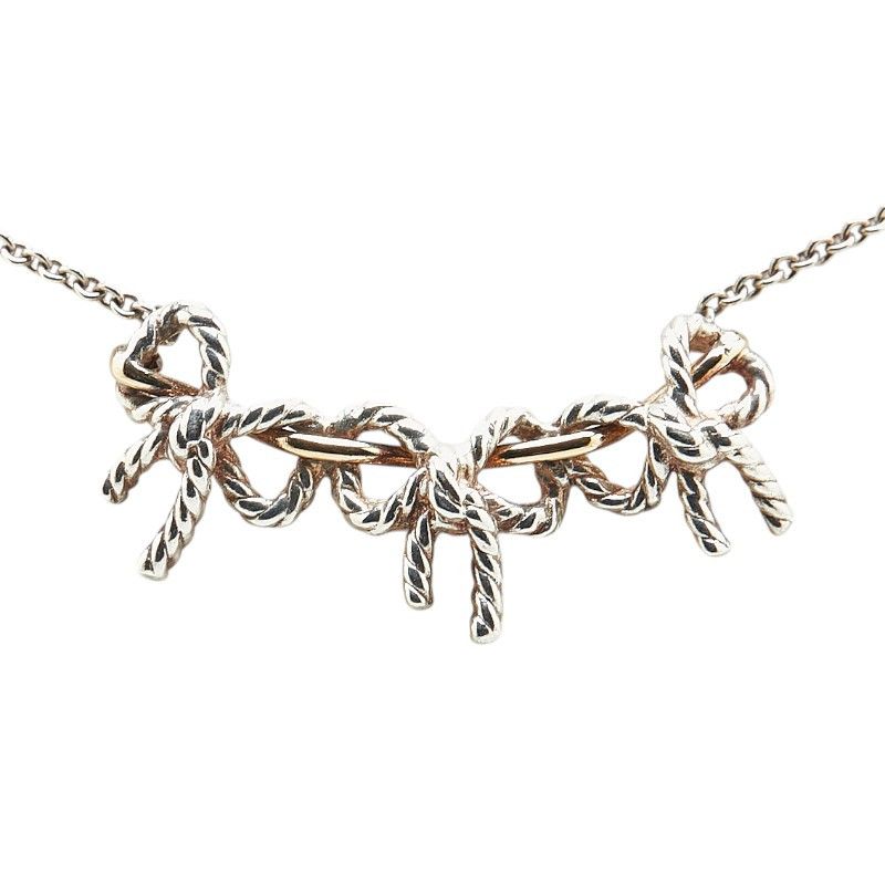 Tiffany & Co. Tiffany & Co. Tiffany & Co. Triple Ribbon SV925 Au750 Necklace Metal Necklace DUTY FREE for USA Size ONE SIZE - 2 Thumbnail