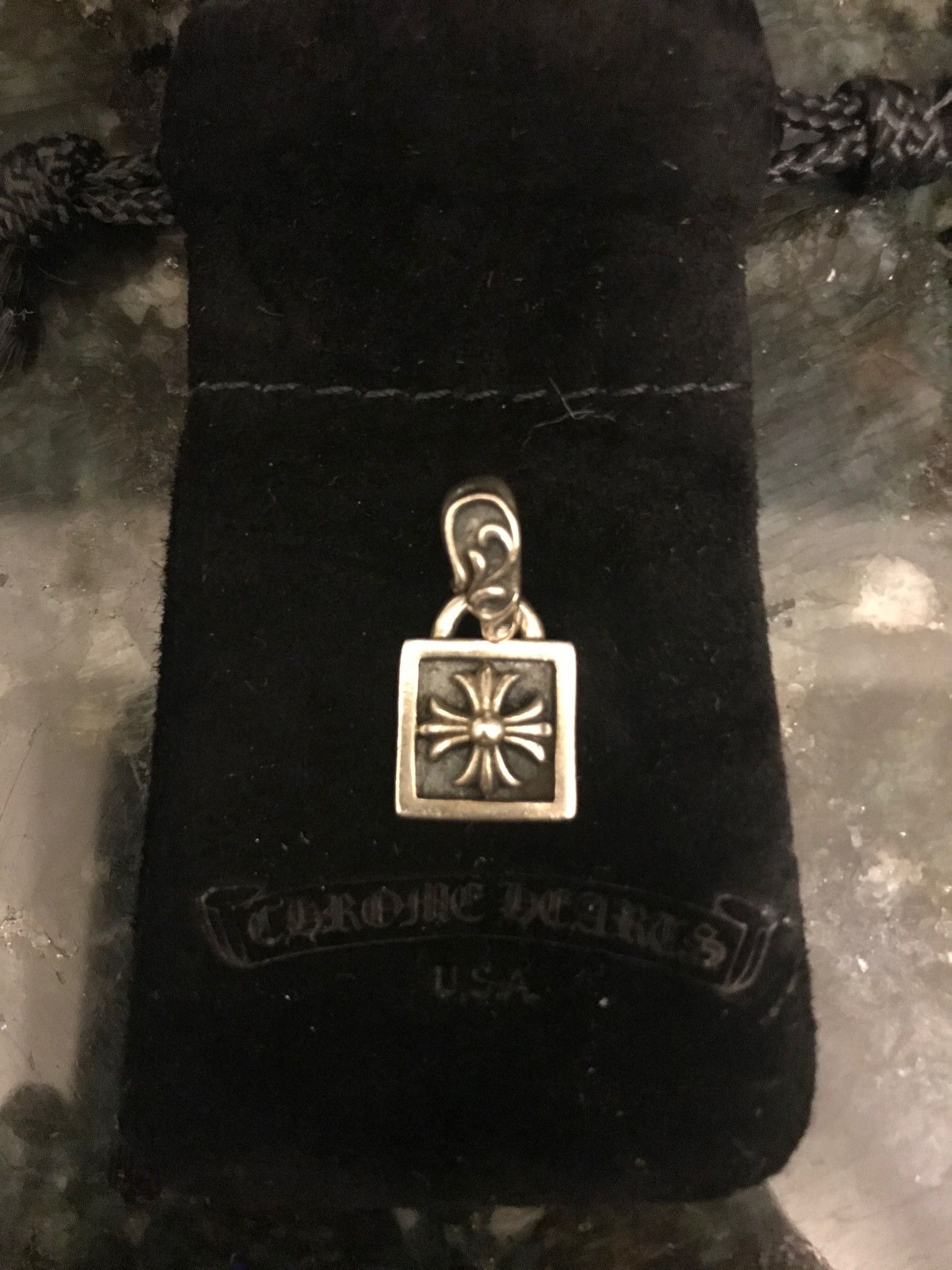 Chrome Hearts Chrome Hearts Sterling Silver Framed Plus Charm