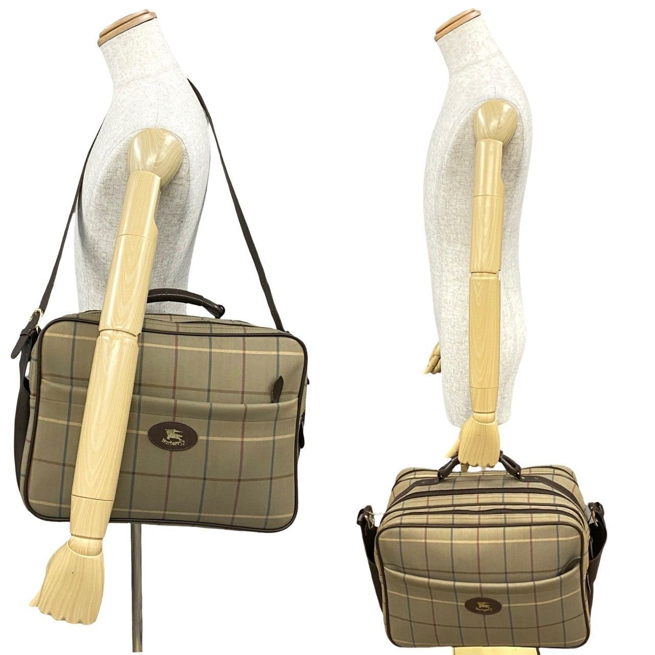 Burberry Burberry Shoulder Bag Brown Cotton Size ONE SIZE - 2 Thumbnail
