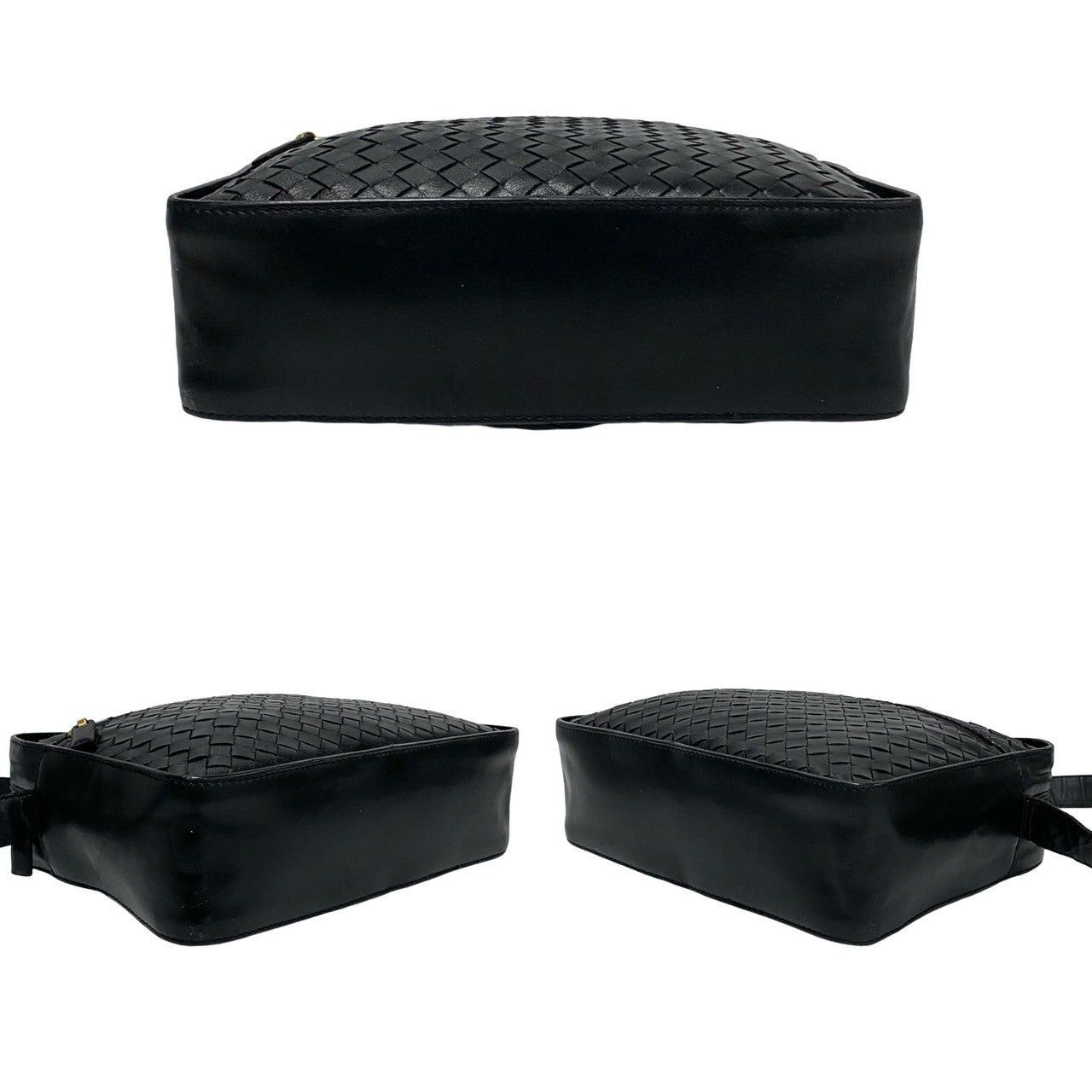 Bottega Veneta Shoulder Bag Black Leather
