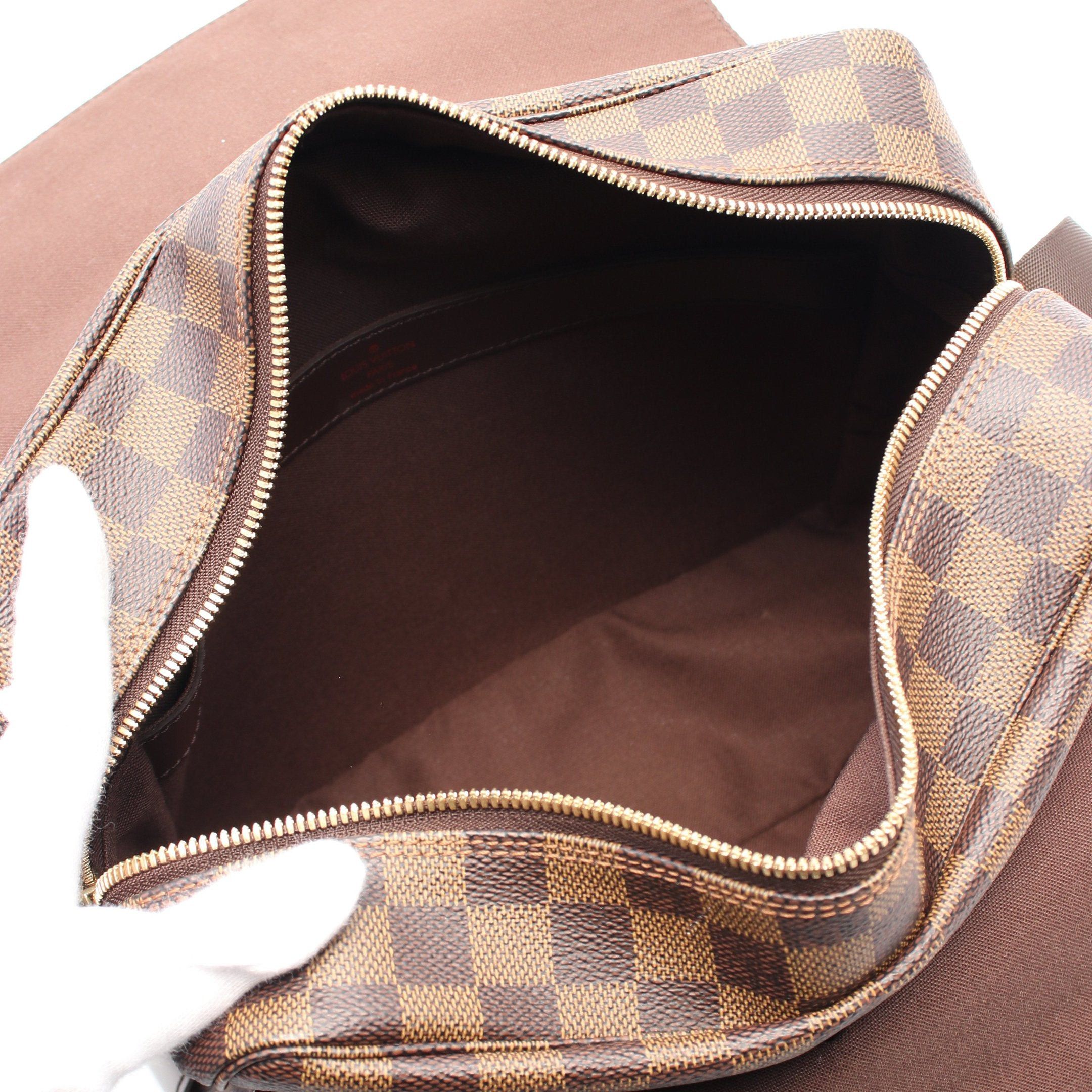 Louis Vuitton Louis Vuitton Naviglio Damier Ebene Shoulder Bag Leather Brown Size ONE SIZE - 3 Thumbnail
