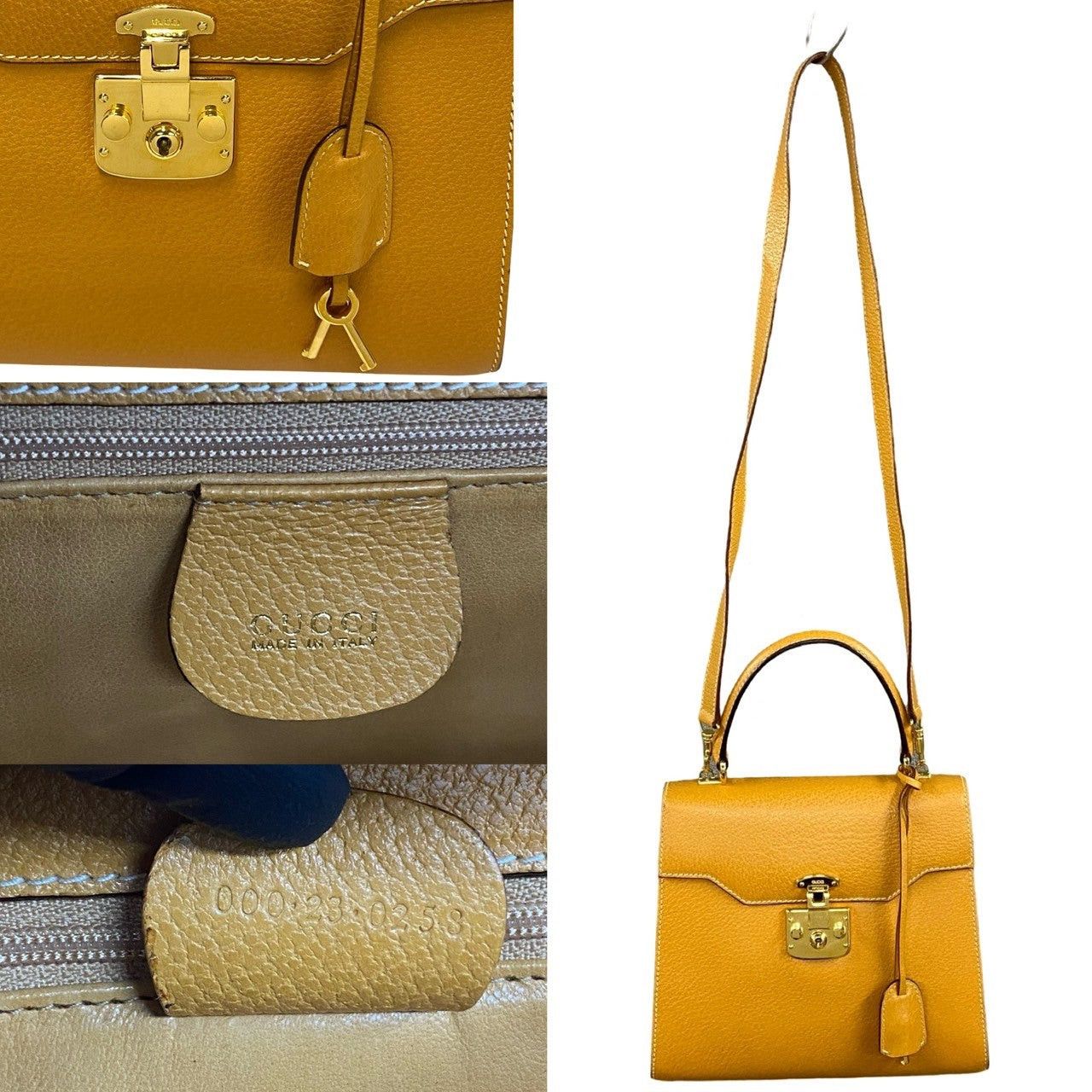 Gucci Gucci Shoulder Bag Yellow Leather Size ONE SIZE - 3 Thumbnail