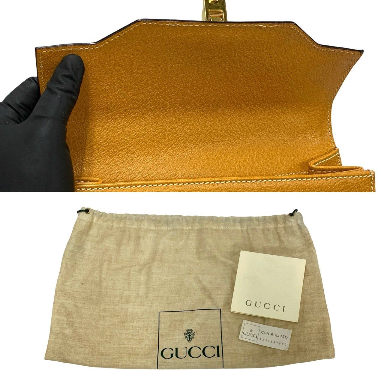Gucci Gucci Shoulder Bag Yellow Leather Size ONE SIZE - 9 Thumbnail