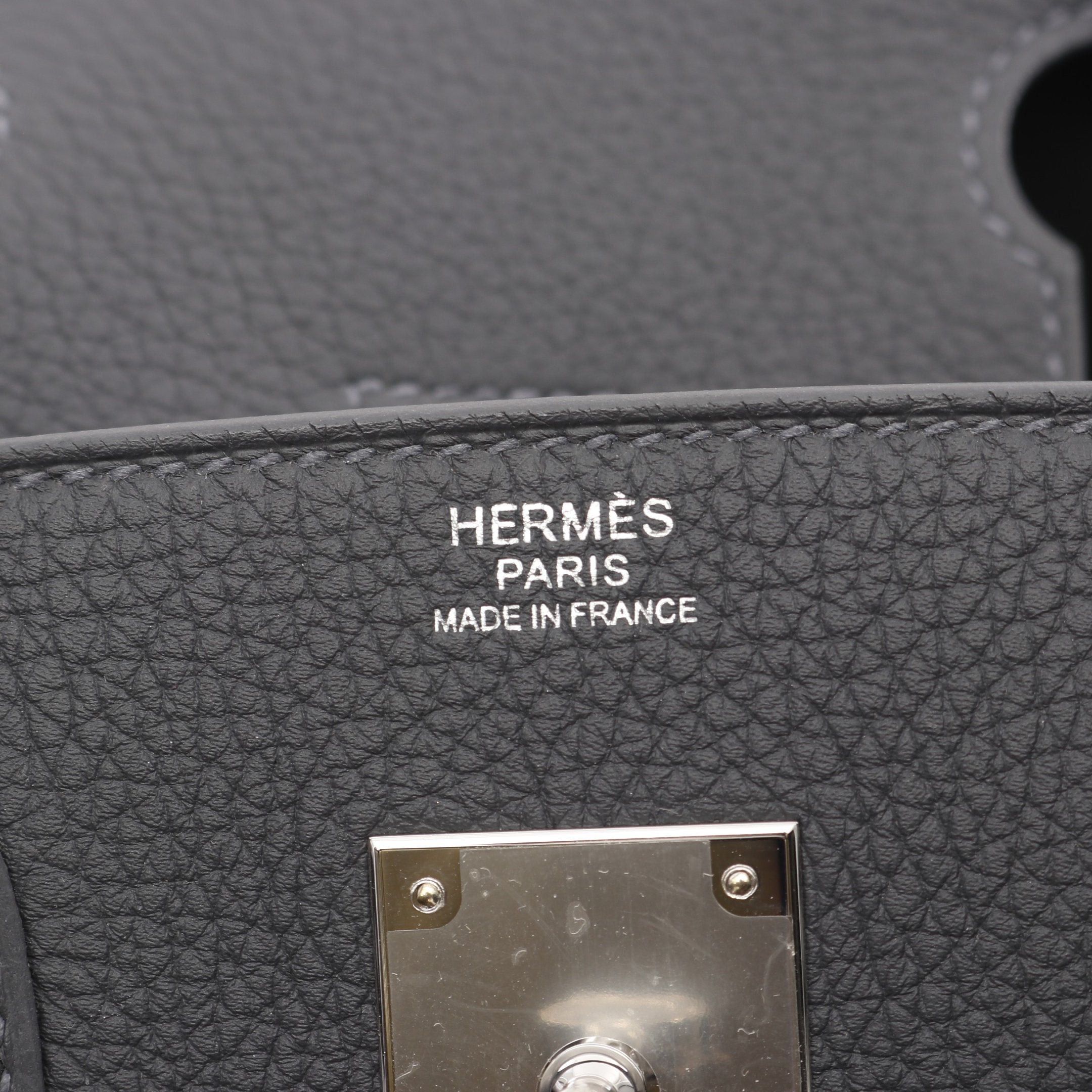 Hermes Hermes Birkin 30 Grimist Handbag Togo Gray Silver Hardware Double Engraved Size ONE SIZE - 4 Thumbnail