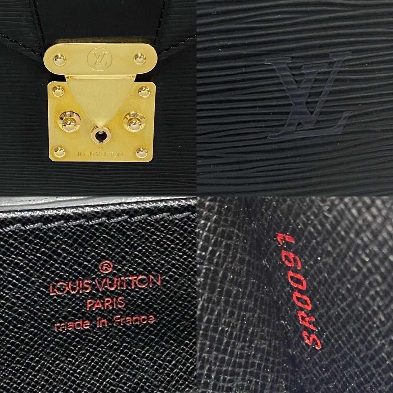 Louis Vuitton Louis Vuitton Handbag Black Leather Size ONE SIZE - 3 Thumbnail