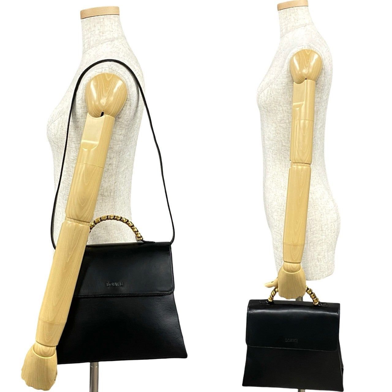 Loewe Loewe Shoulder Bag Black Leather Size ONE SIZE - 2 Thumbnail