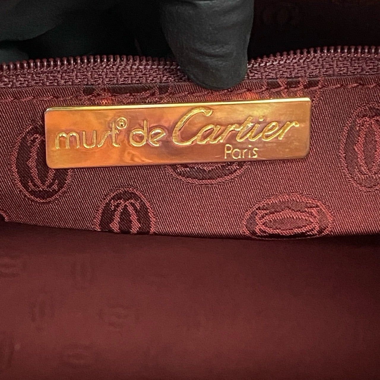Cartier Cartier Tote Bag Red Leather Size ONE SIZE - 3 Thumbnail