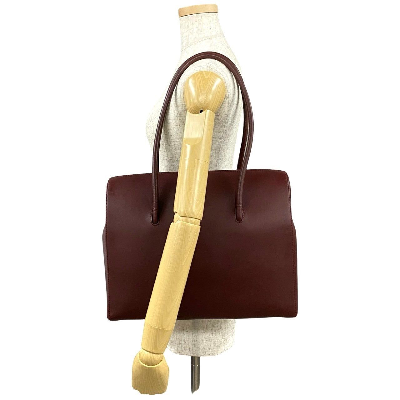 Cartier Cartier Tote Bag Red Leather Size ONE SIZE - 2 Thumbnail