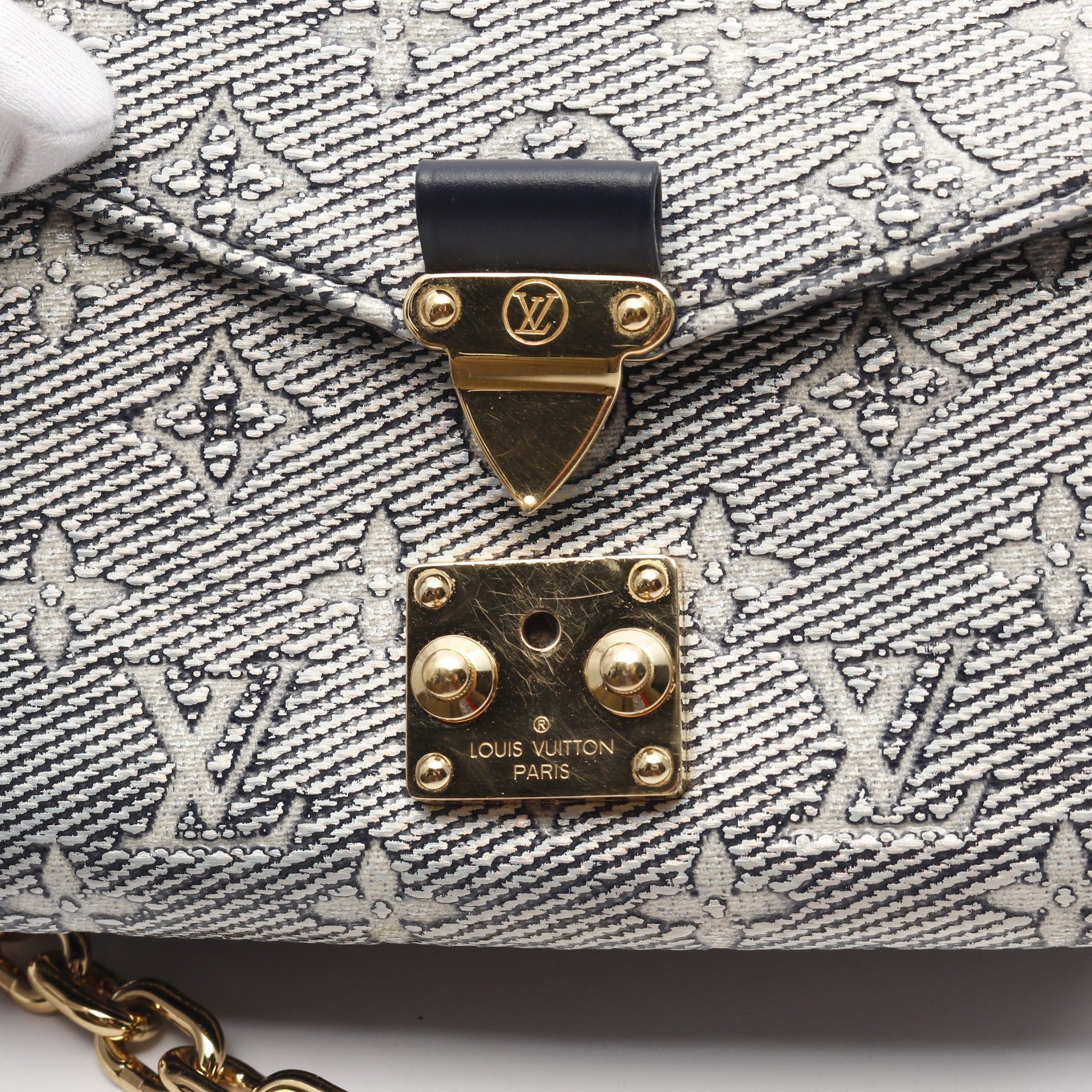 Louis Vuitton Louis Vuitton Pochette Metis Ew Handbag Coated Canvas Leather Navy Size ONE SIZE - 8 Thumbnail