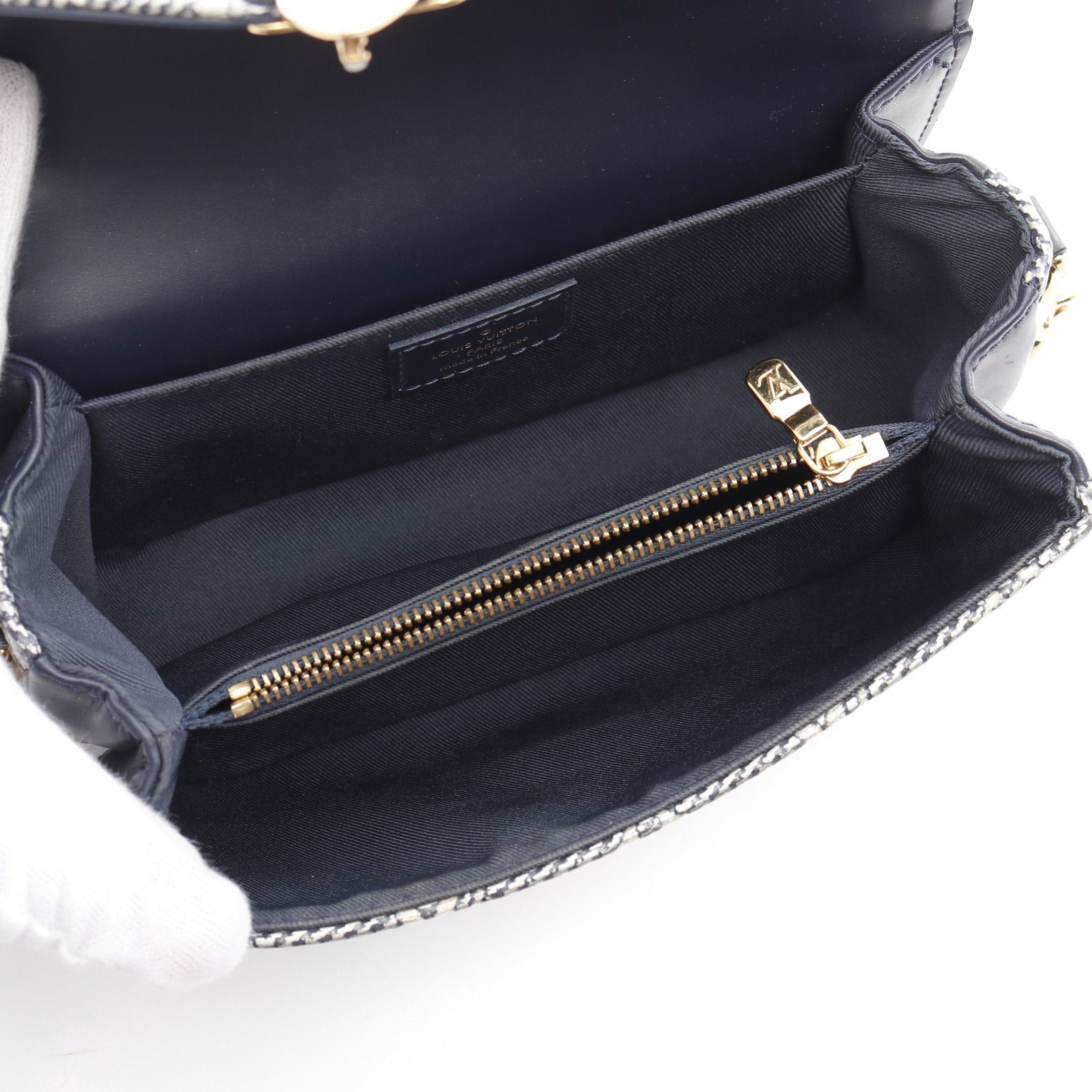 Louis Vuitton Louis Vuitton Pochette Metis Ew Handbag Coated Canvas Leather Navy Size ONE SIZE - 3 Thumbnail