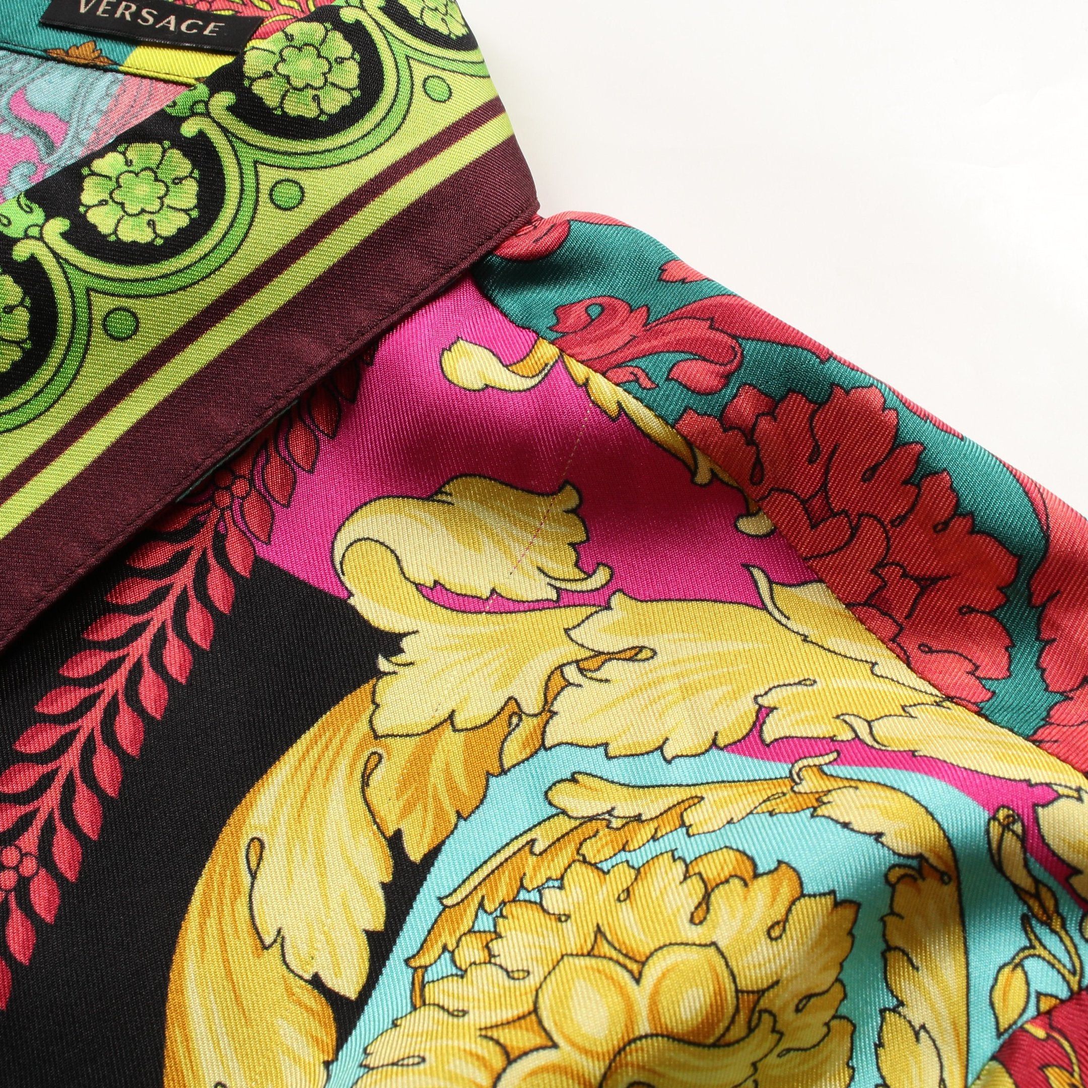 Versace Versace Medusa Blouse Shirt Floral Pattern Silk Multicolor Size ONE SIZE - 11 Thumbnail