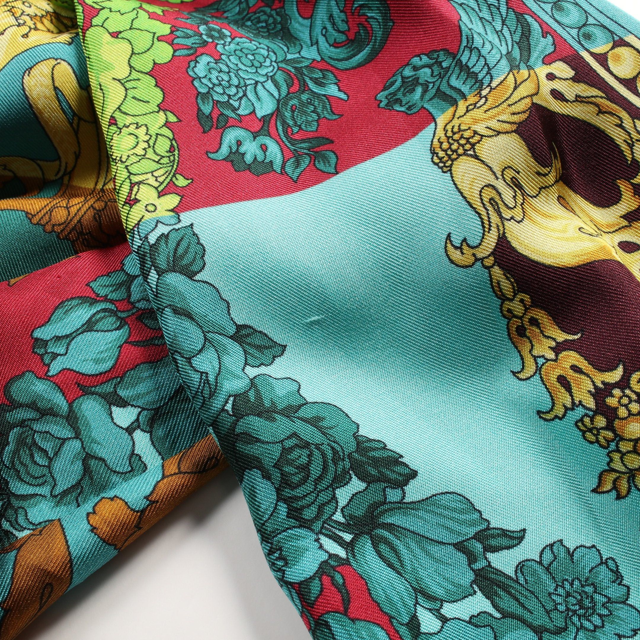 Versace Versace Medusa Blouse Shirt Floral Pattern Silk Multicolor Size ONE SIZE - 8 Thumbnail