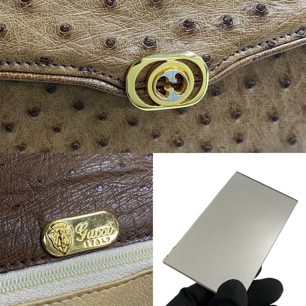 Gucci Gucci Handbag Brown Leather Size ONE SIZE - 3 Thumbnail