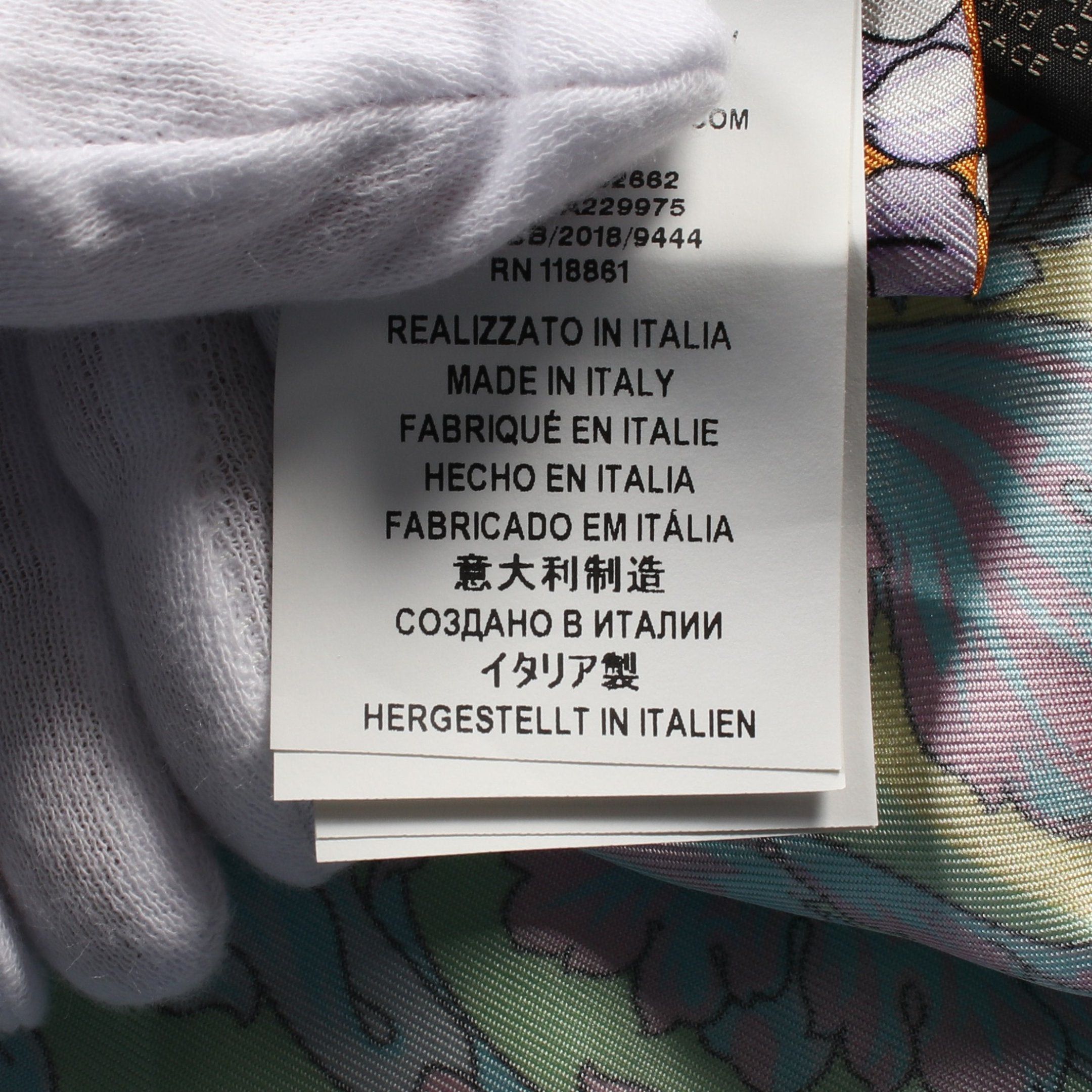 Versace Versace Medusa Button Blouse Shirt Floral Pattern Silk Multicolor Size ONE SIZE - 6 Thumbnail