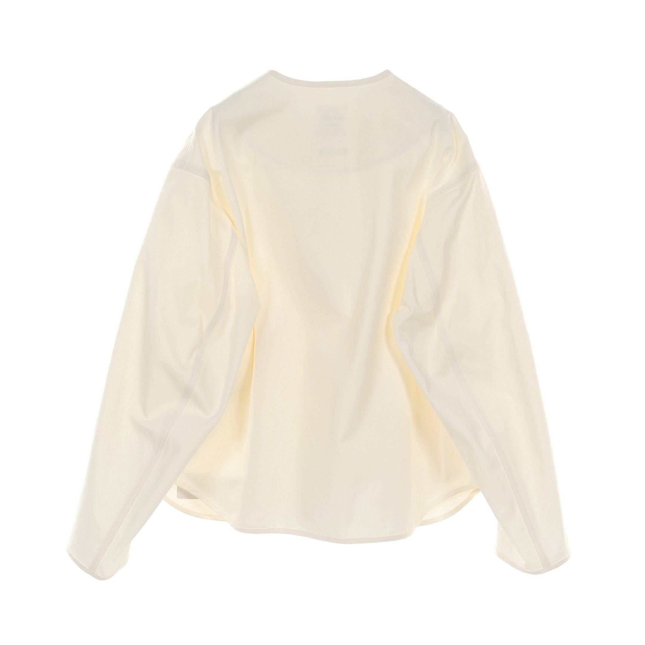 Hermes Hermes Serie Button No-Collar Jacket Cotton Ivory Quilting Size ONE SIZE - 2 Thumbnail