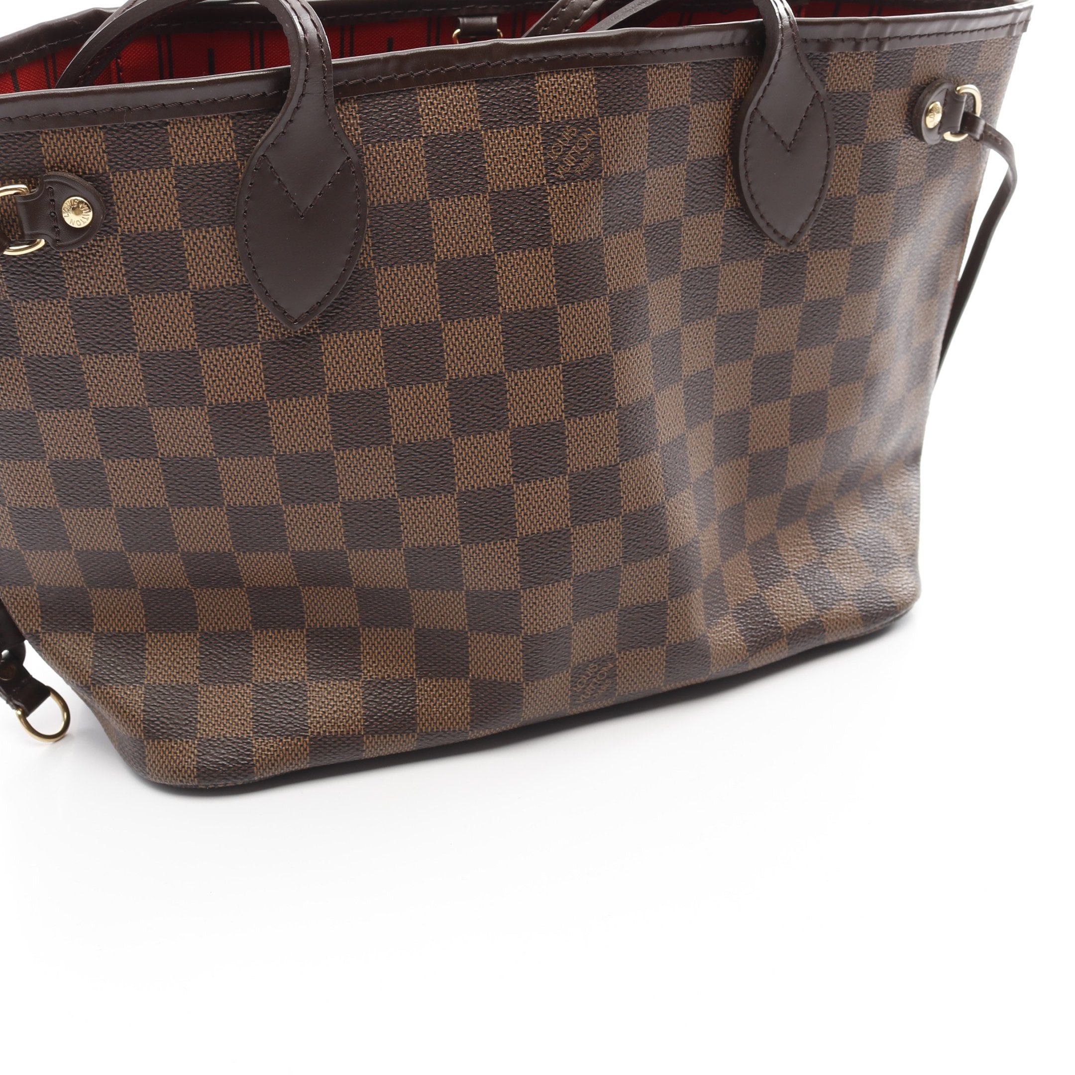 Louis Vuitton Louis Vuitton Neverfull Pm Damier Ebene Handbag Tote Bag Leather Brown Size ONE SIZE - 7 Thumbnail