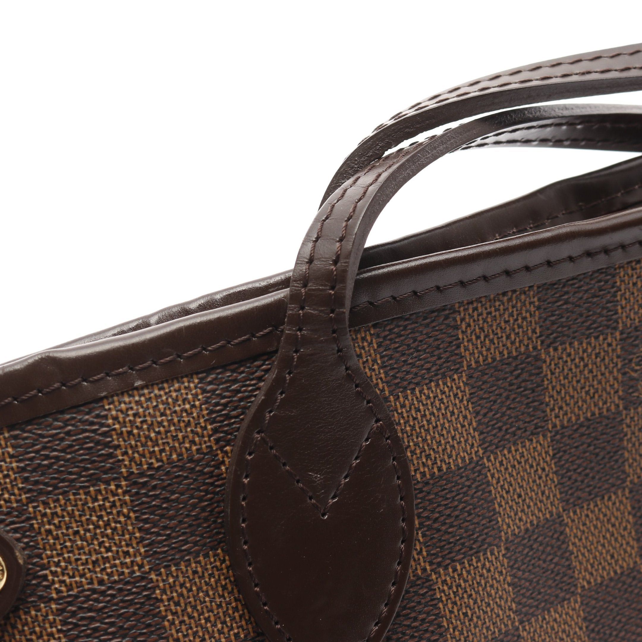 Louis Vuitton Louis Vuitton Neverfull Pm Damier Ebene Handbag Tote Bag Leather Brown Size ONE SIZE - 9 Thumbnail
