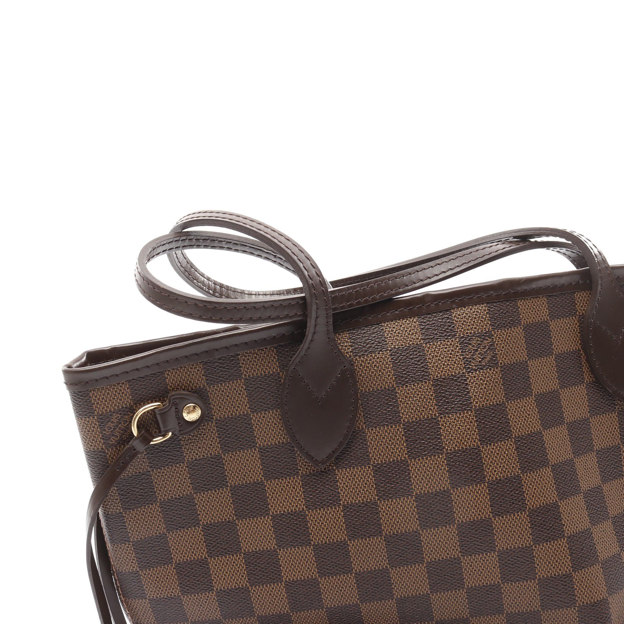 Louis Vuitton Louis Vuitton Neverfull Pm Damier Ebene Handbag Tote Bag Leather Brown Size ONE SIZE - 8 Thumbnail