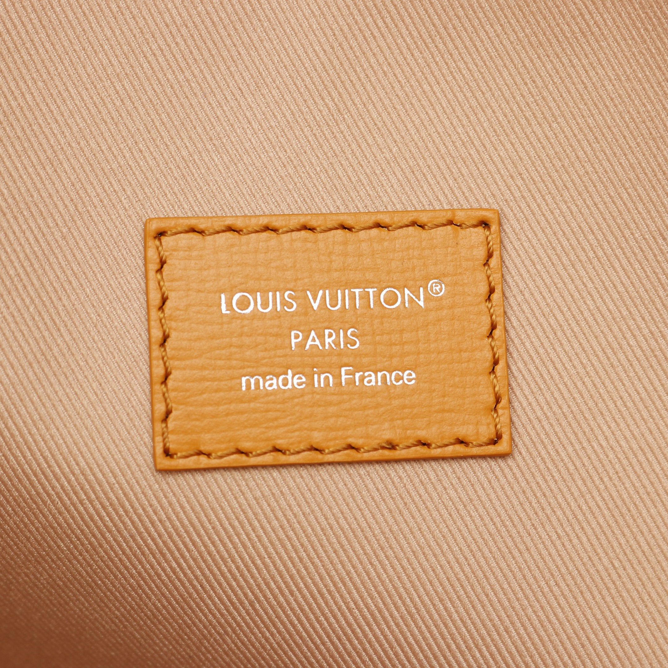 Louis Vuitton Shopper Tote Mm Saffron Handbag Bag Leather Orange