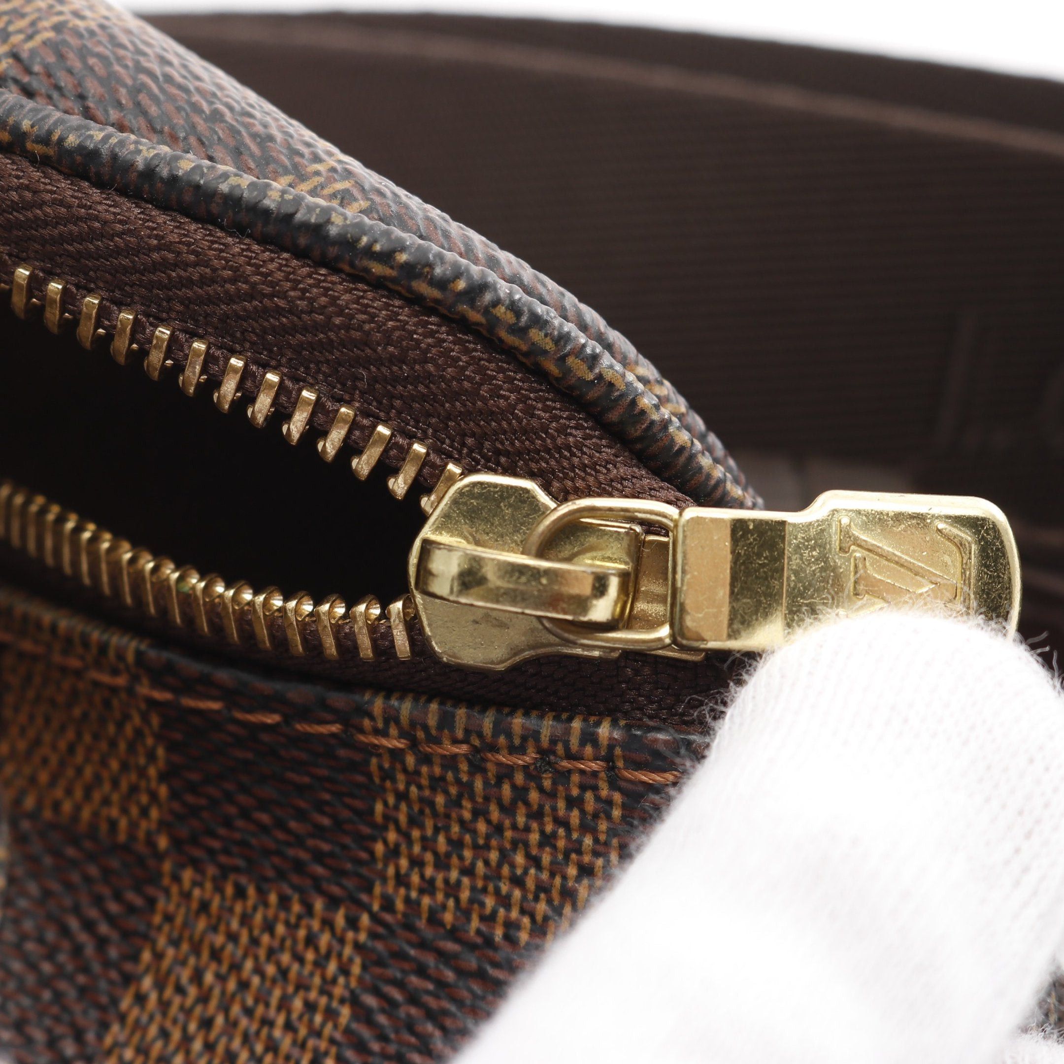Louis Vuitton Louis Vuitton Bum Bag Melville Damier Ebene Body Waist Leather Brown Size ONE SIZE - 9 Thumbnail