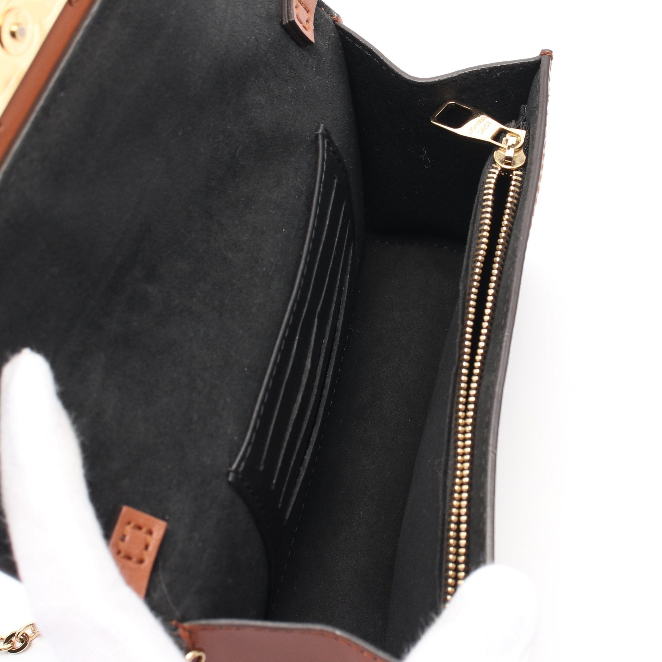 Louis Vuitton Louis Vuitton Portefeuil Dauphine Monogram Reverse Chain Wallet Leather Brown Beige Size ONE SIZE - 3 Thumbnail